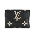 Louis Vuitton Black Beige Bicolor Giant Monogram Empreinte Victorine Wallet