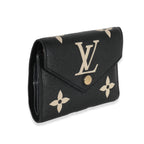 Louis Vuitton Black Beige Bicolor Giant Monogram Empreinte Victorine Wallet