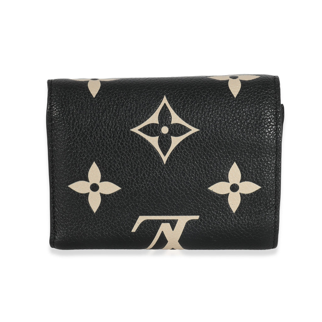 Louis Vuitton Black Beige Bicolor Giant Monogram Empreinte Victorine Wallet