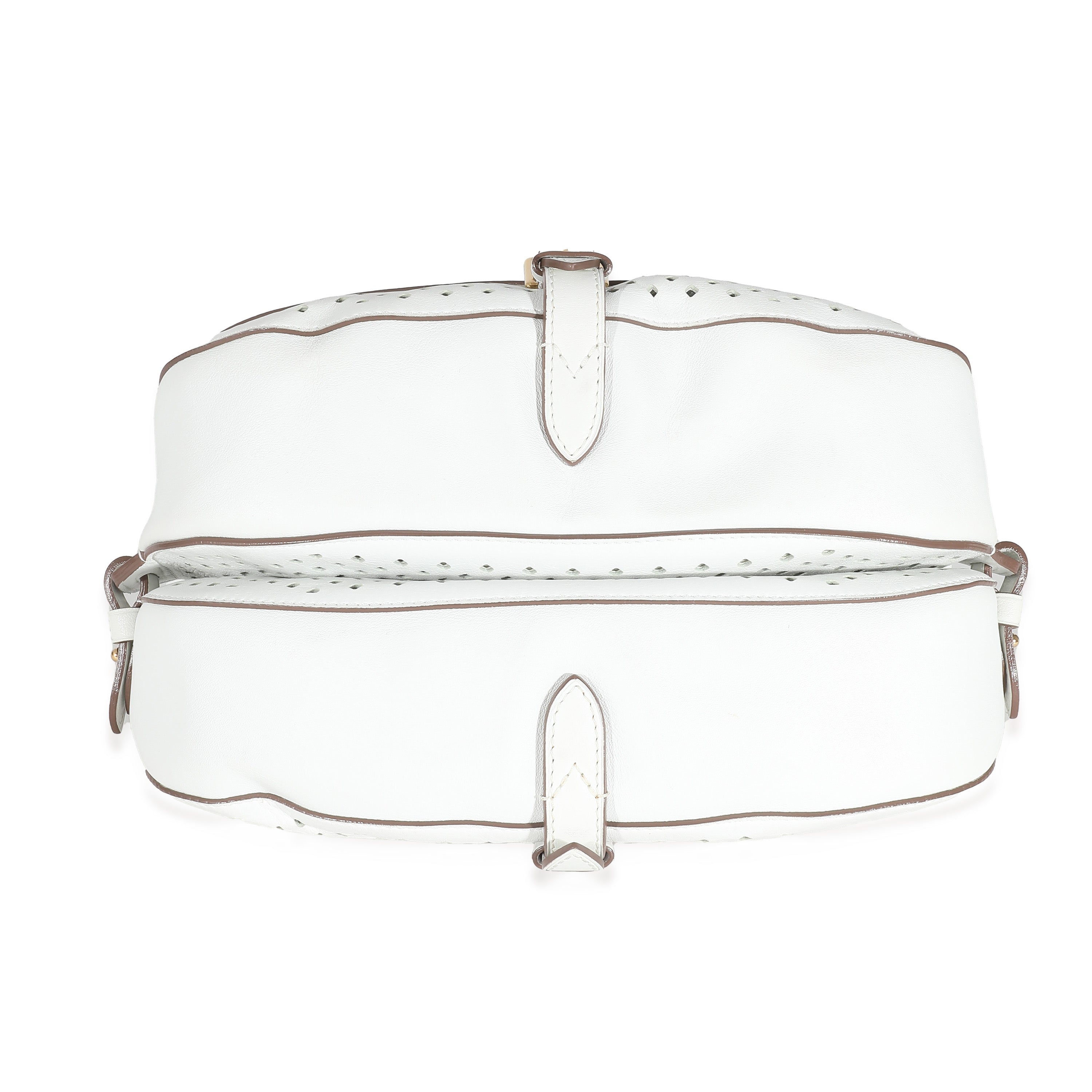 Louis Vuitton White Perforated Leather Sofia Coppola Flore Saumur