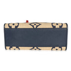 Louis Vuitton Louis Vuitton Navy Calfskin Monogram Raffia Giant OnTheGo MM