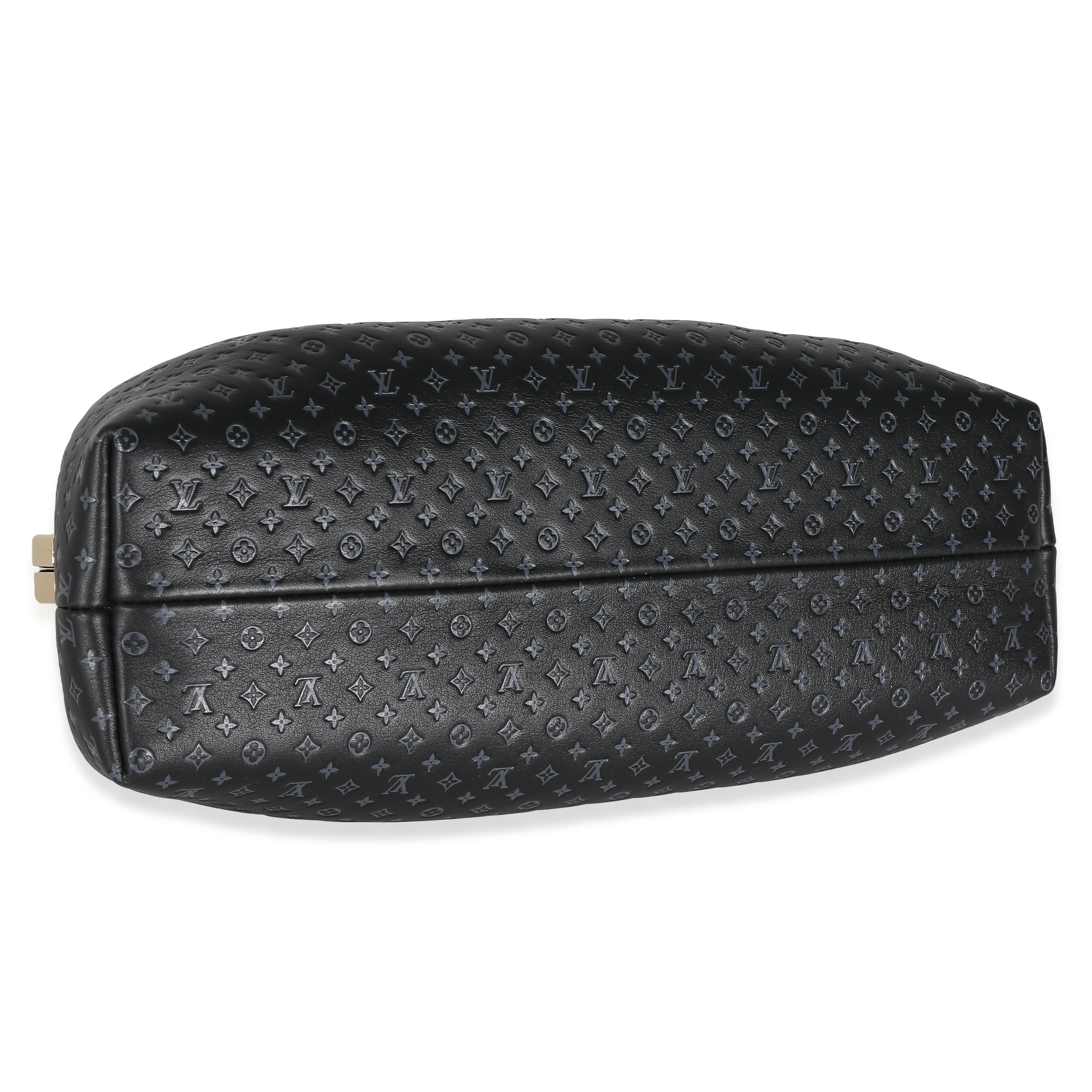 Louis Vuitton Black Embossed Calfskin Nanogram Clutch