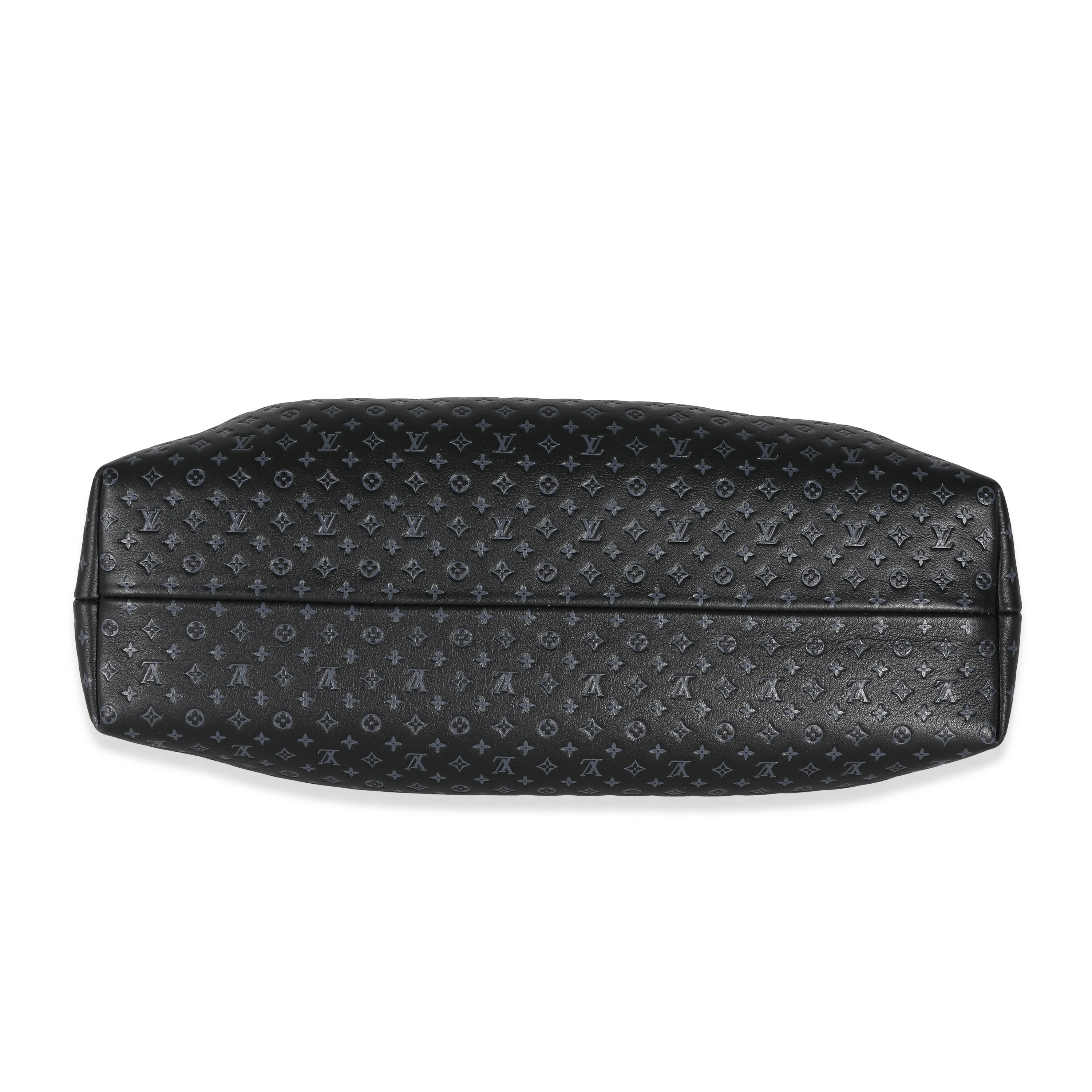Louis Vuitton Black Embossed Calfskin Nanogram Clutch