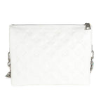 Louis Vuitton x YK White Monogram Embossed Puffy Lambskin Coussin PM