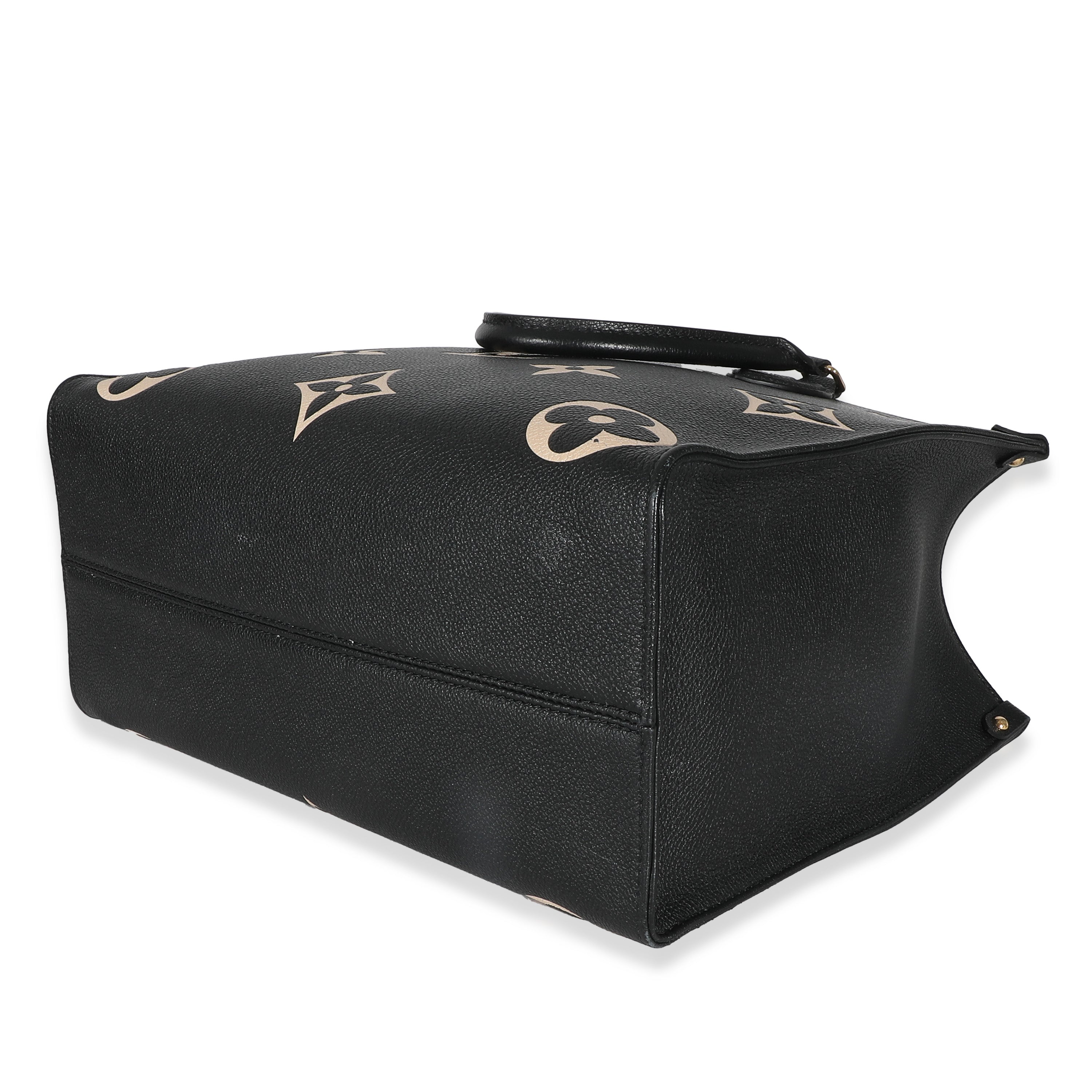 Louis Vuitton Black Beige Empreinte Monogram Giant Onthego MM