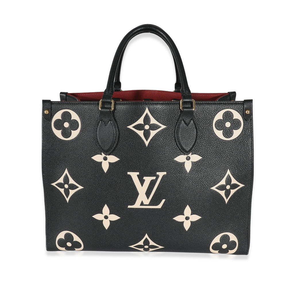 Louis Vuitton Black Beige Empreinte Monogram Giant Onthego MM