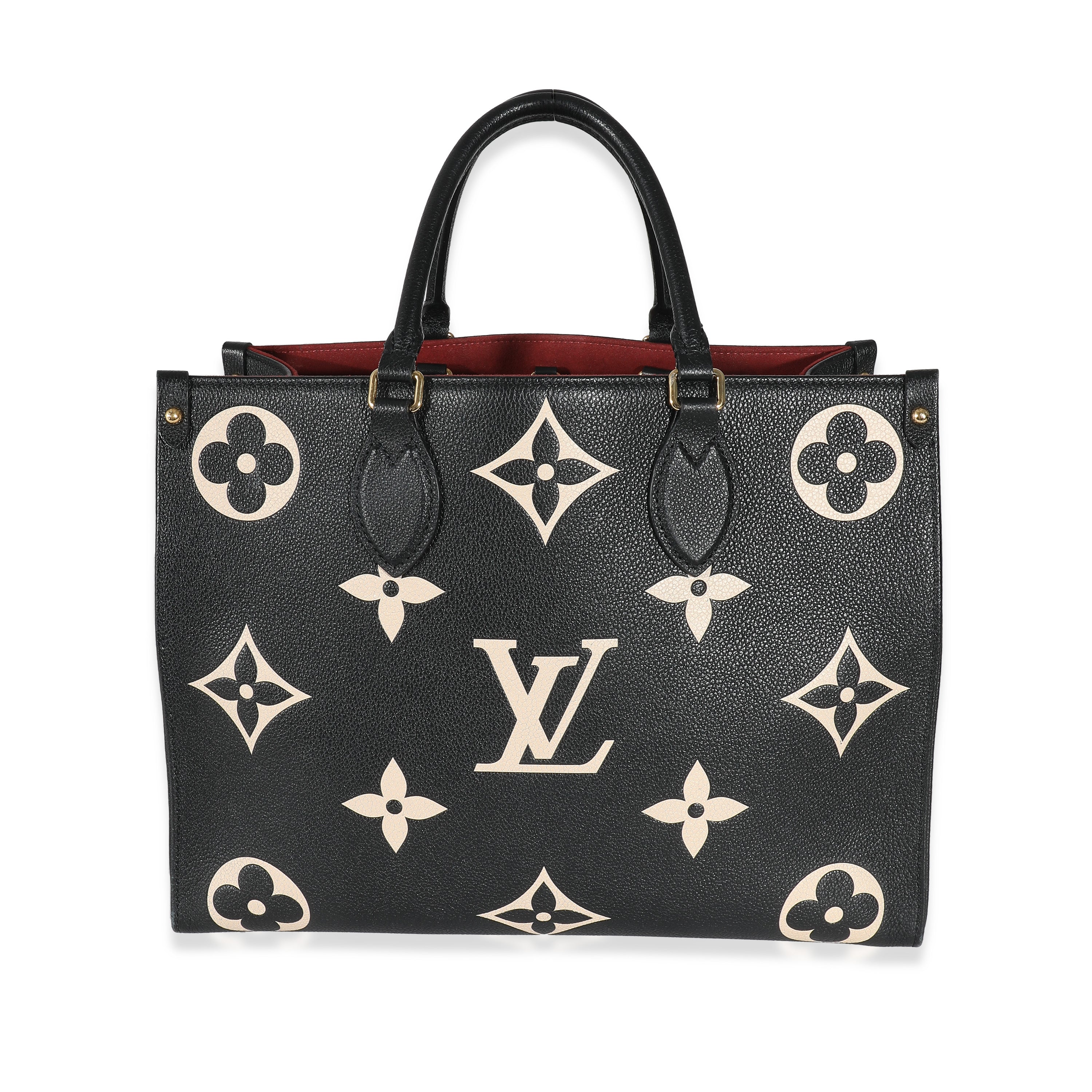 Louis Vuitton Black Beige Empreinte Monogram Giant Onthego MM