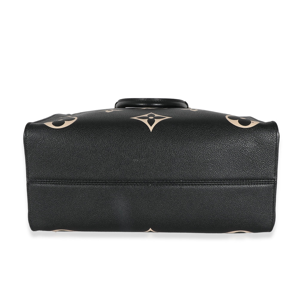 Louis Vuitton Black Beige Empreinte Monogram Giant Onthego MM