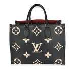 Louis Vuitton Black Beige Empreinte Monogram Giant Onthego MM