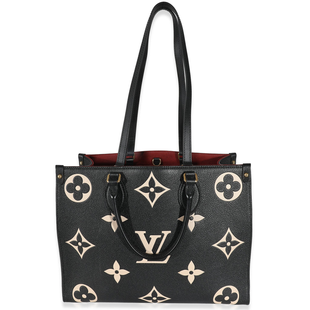 Louis Vuitton Black Beige Empreinte Monogram Giant Onthego MM