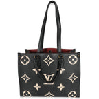 Louis Vuitton Black Beige Empreinte Monogram Giant Onthego MM
