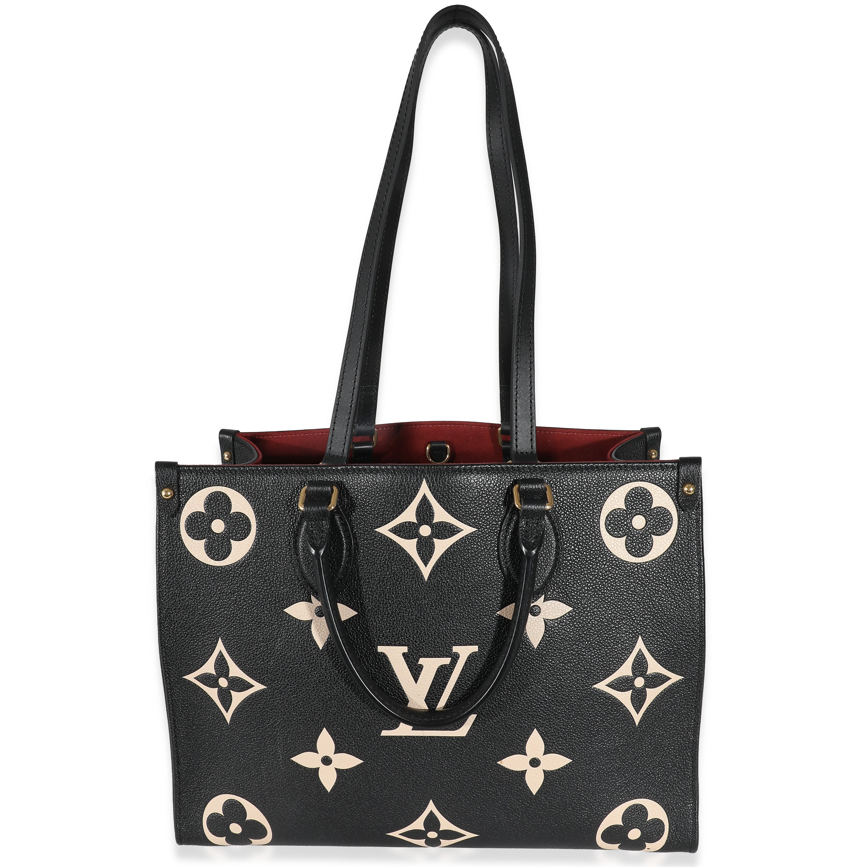 Louis Vuitton Black Beige Empreinte Monogram Giant Onthego MM