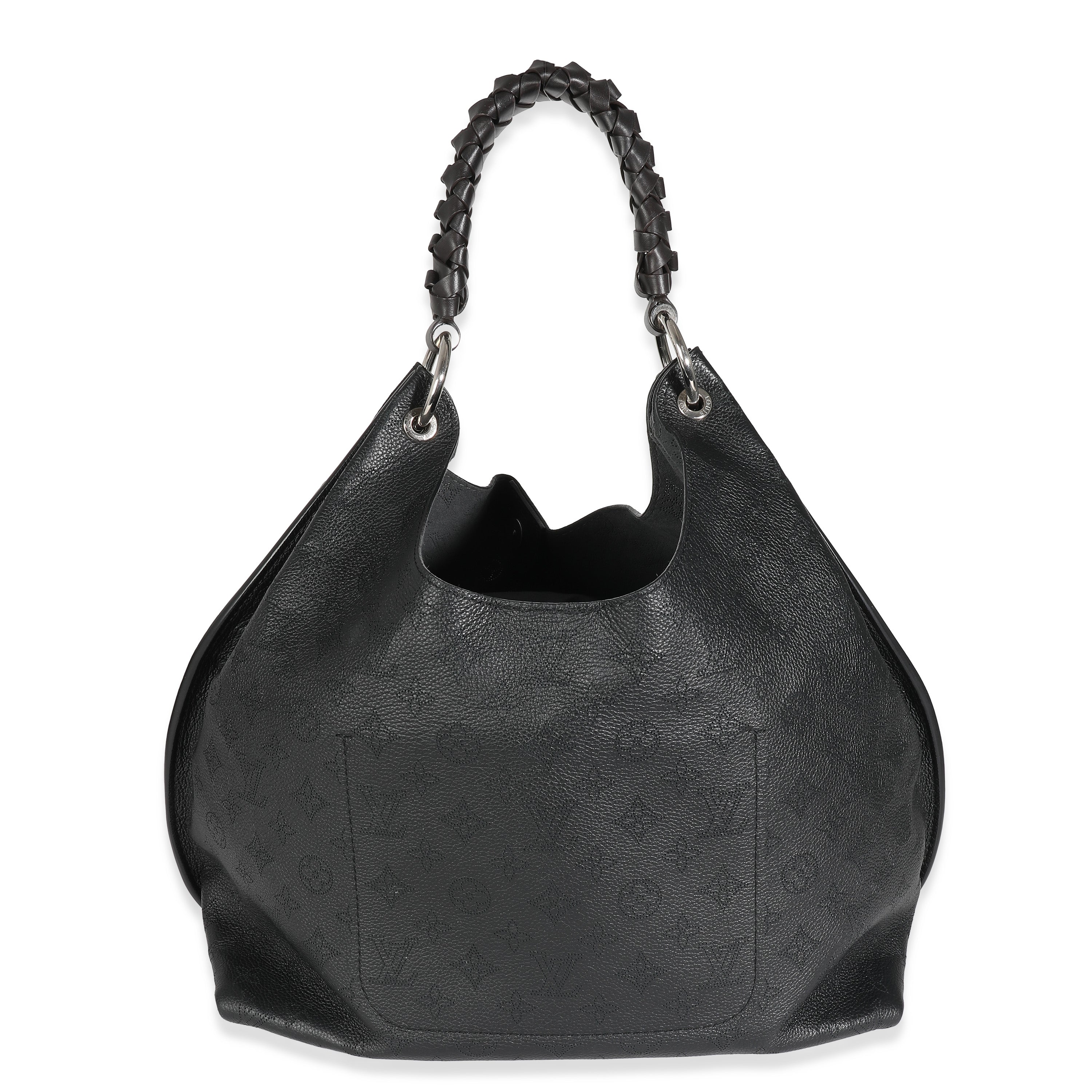 Louis Vuitton Black Monogram Mahina Carmel Hobo