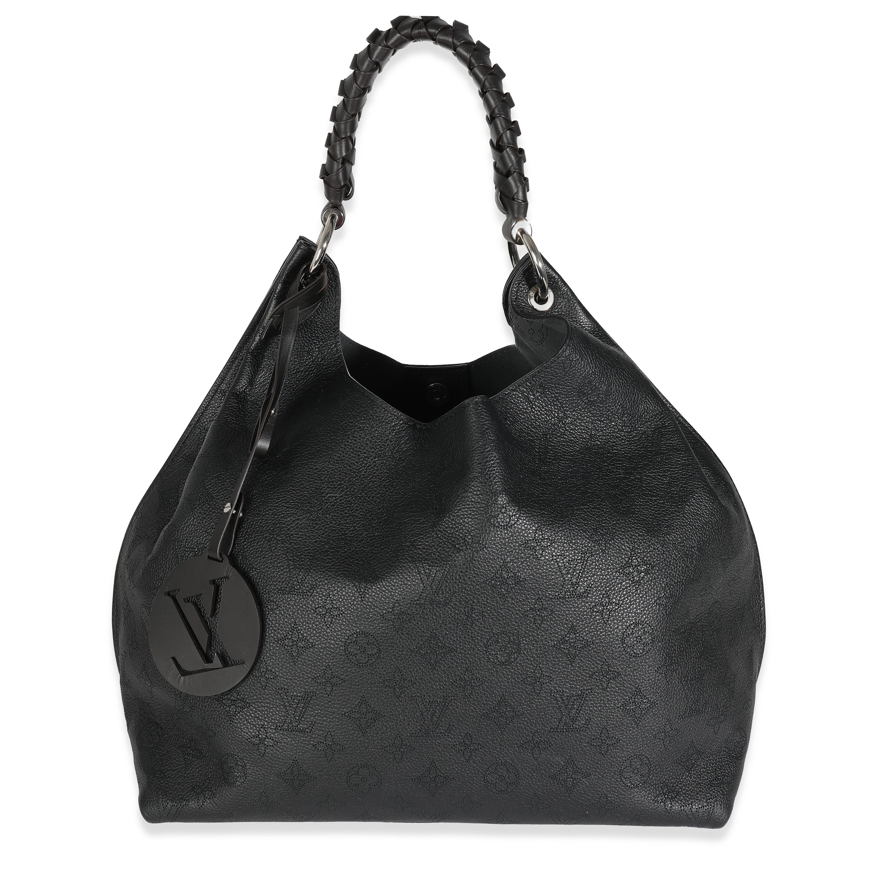 Louis Vuitton Black Monogram Mahina Carmel Hobo