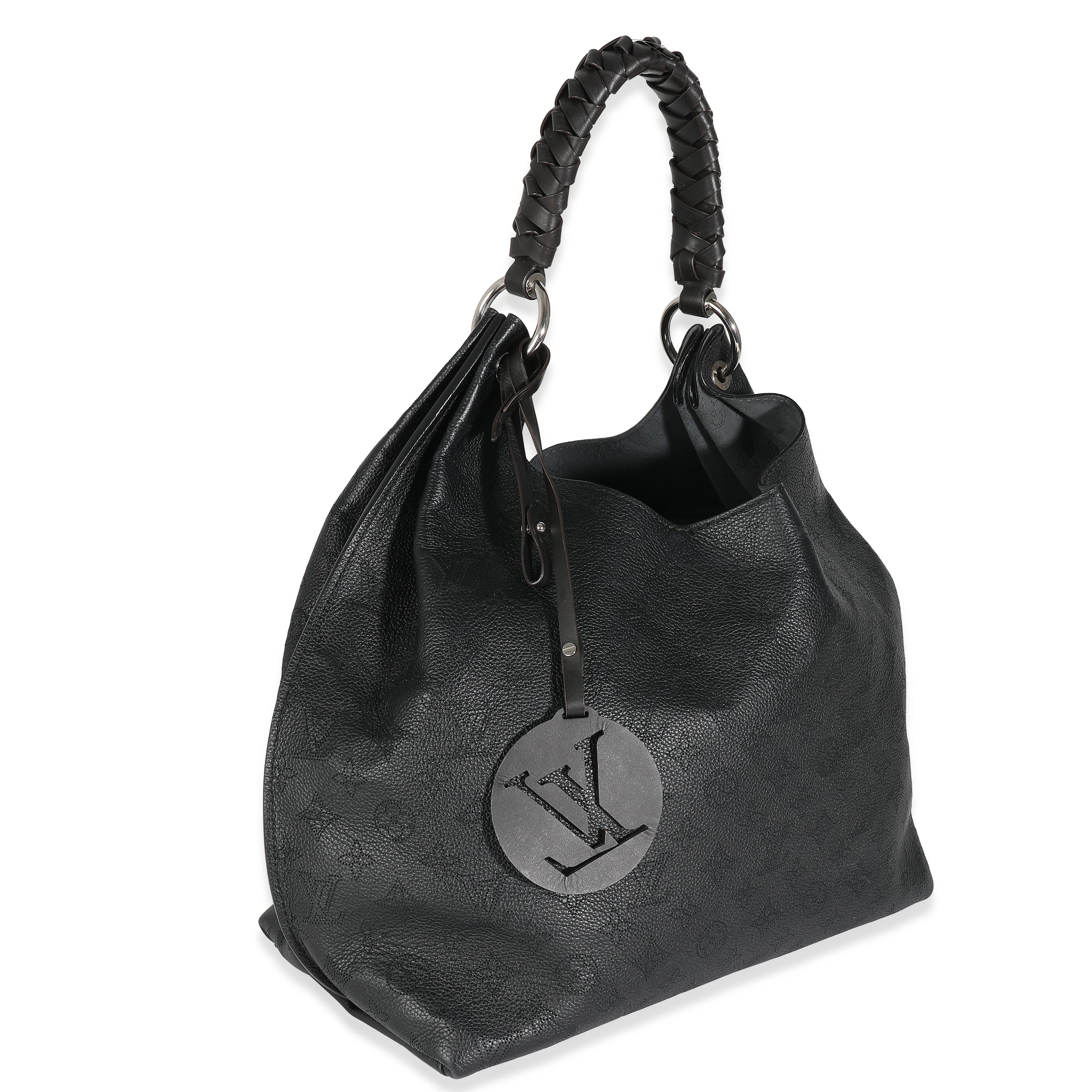 Louis Vuitton Black Monogram Mahina Carmel Hobo