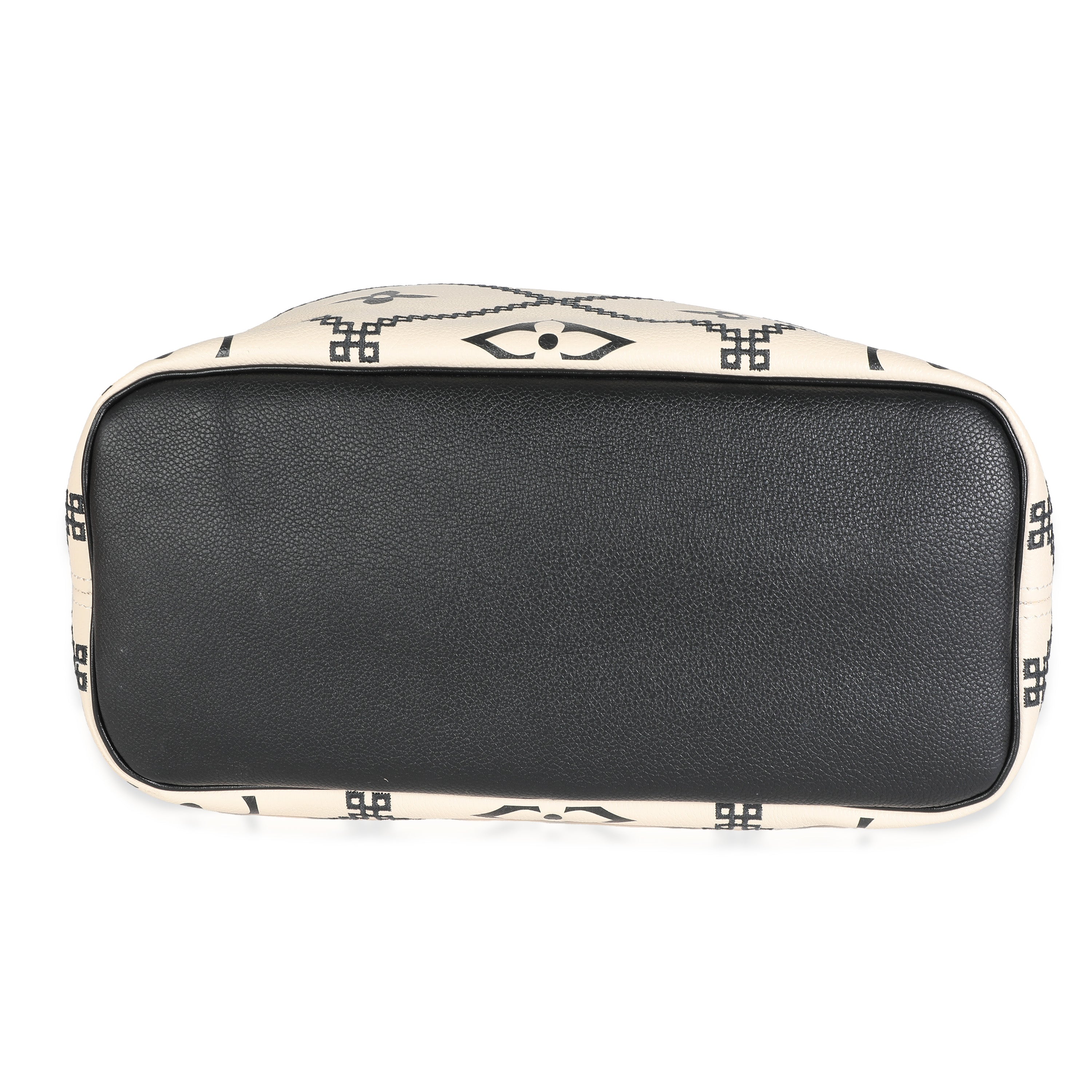 Louis Vuitton Louis Vuitton Cream Black Empreinte Monogram Giant Broderies Neverfull MM