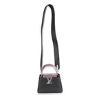 Louis Vuitton Louis Vuitton Black Taurillon Pink Python Mini Capucines