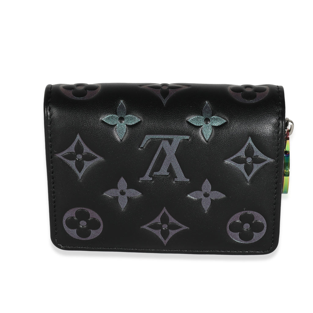 Louis Vuitton Louis Vuitton Black Iridescent Monogram Embossed Lou Coussin Wallet