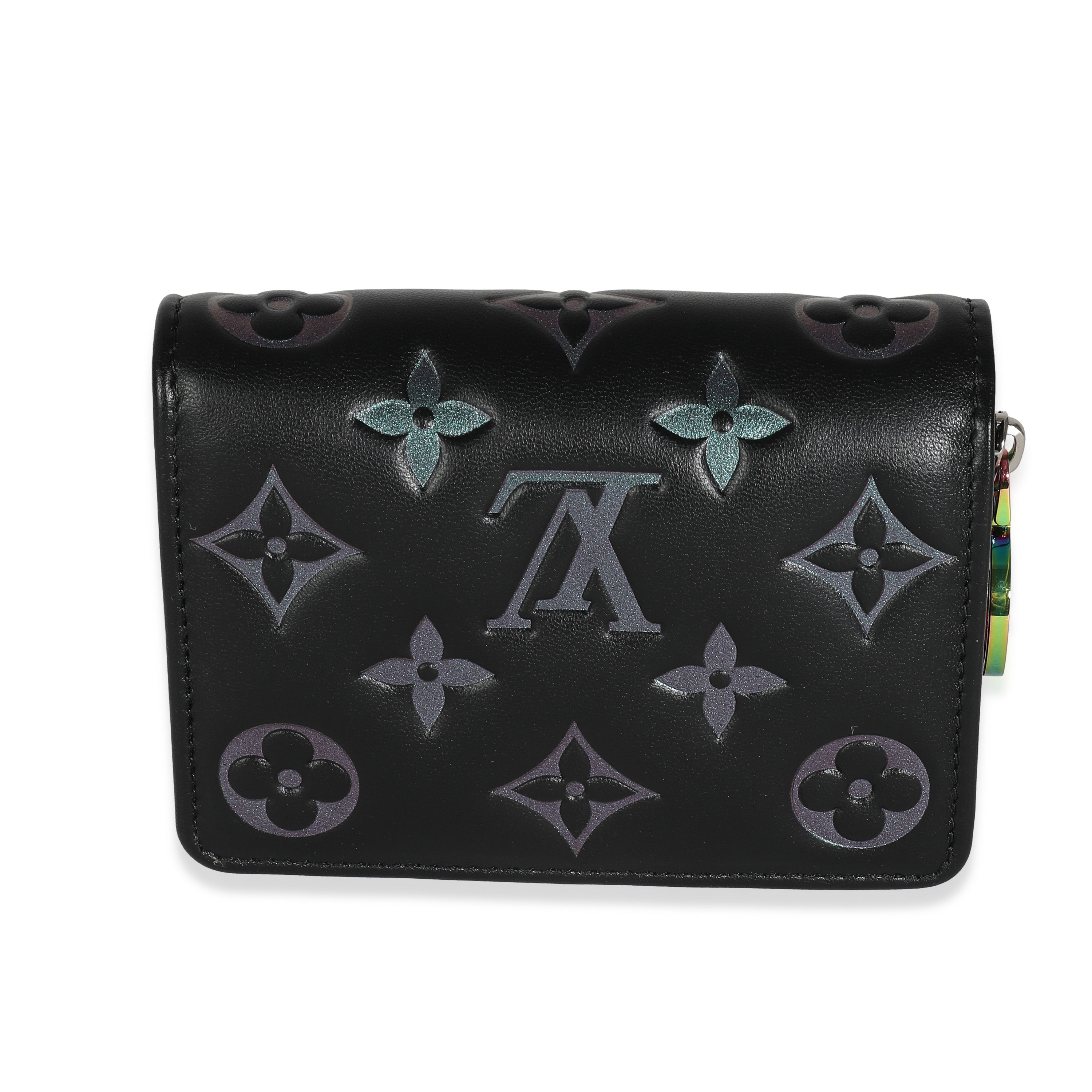 Louis Vuitton Louis Vuitton Black Iridescent Monogram Embossed Lou Coussin Wallet