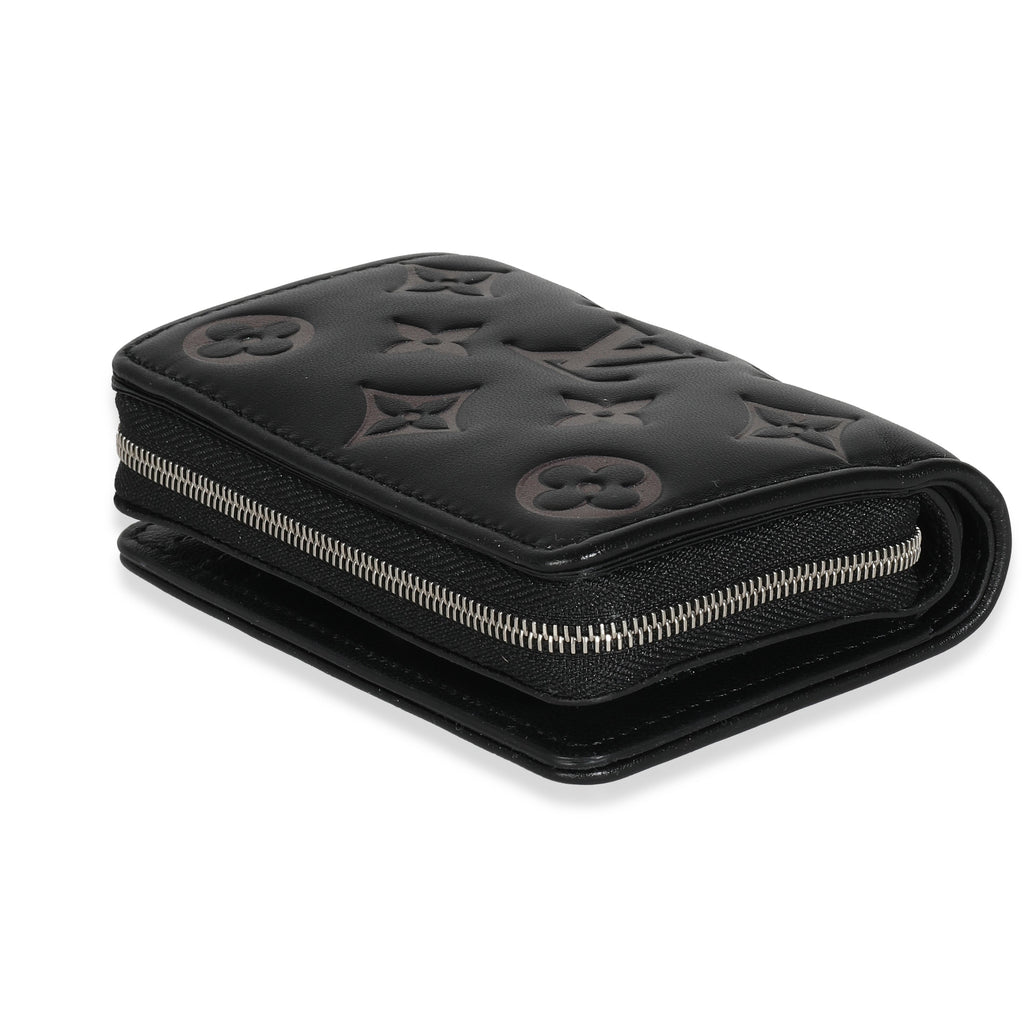 Louis Vuitton Louis Vuitton Black Iridescent Monogram Embossed Lou Coussin Wallet