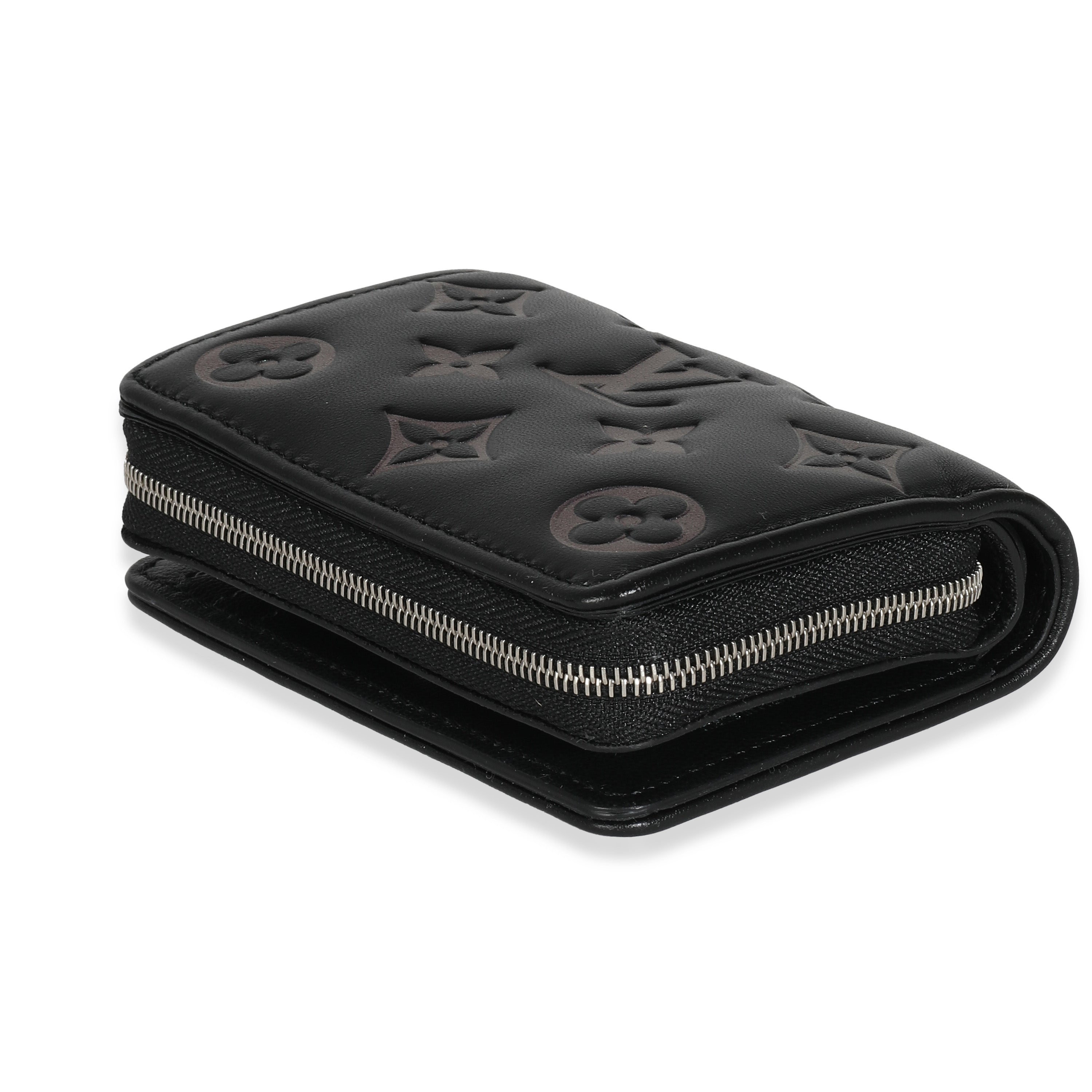 Louis Vuitton Louis Vuitton Black Iridescent Monogram Embossed Lou Coussin Wallet
