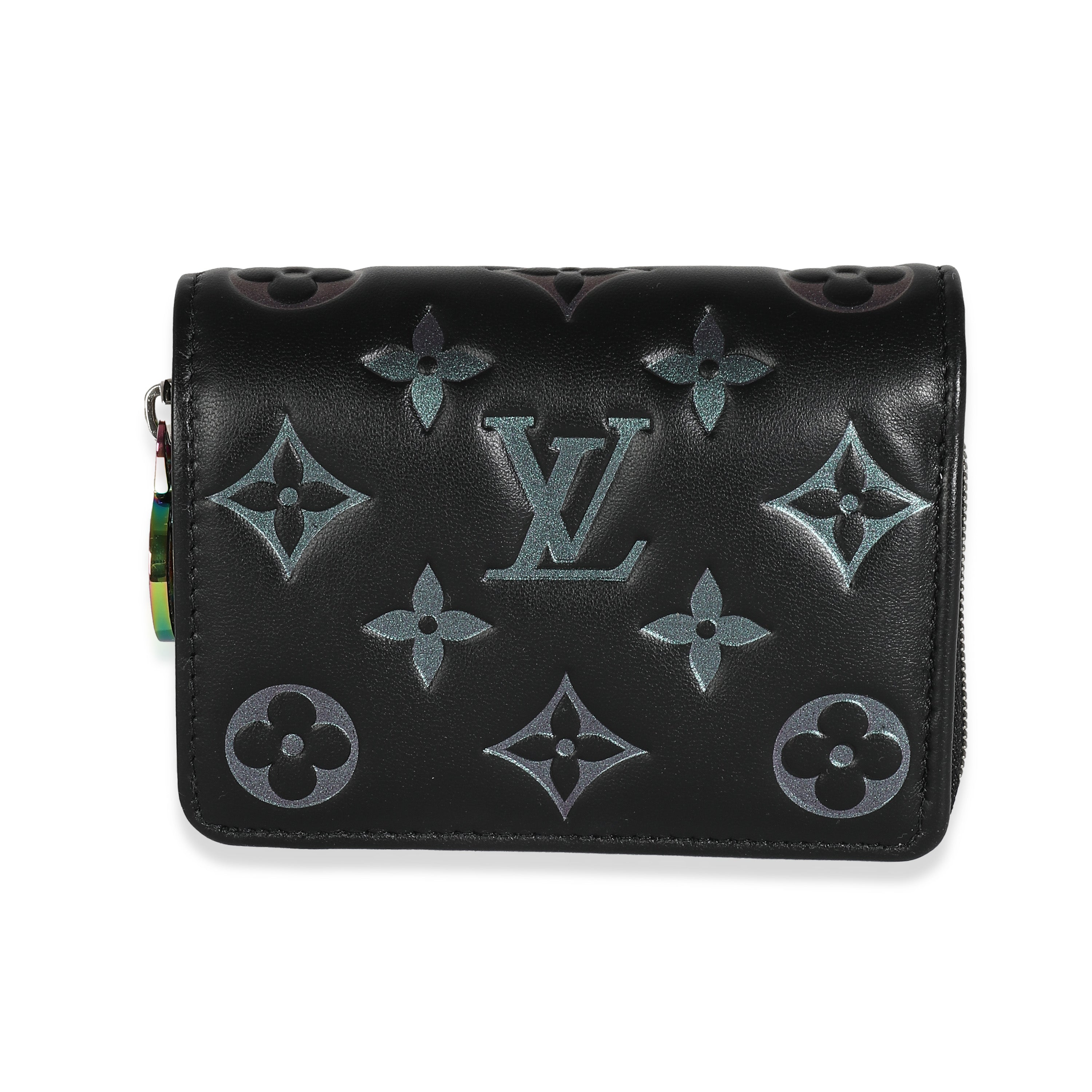 Louis Vuitton Louis Vuitton Black Iridescent Monogram Embossed Lou Coussin Wallet