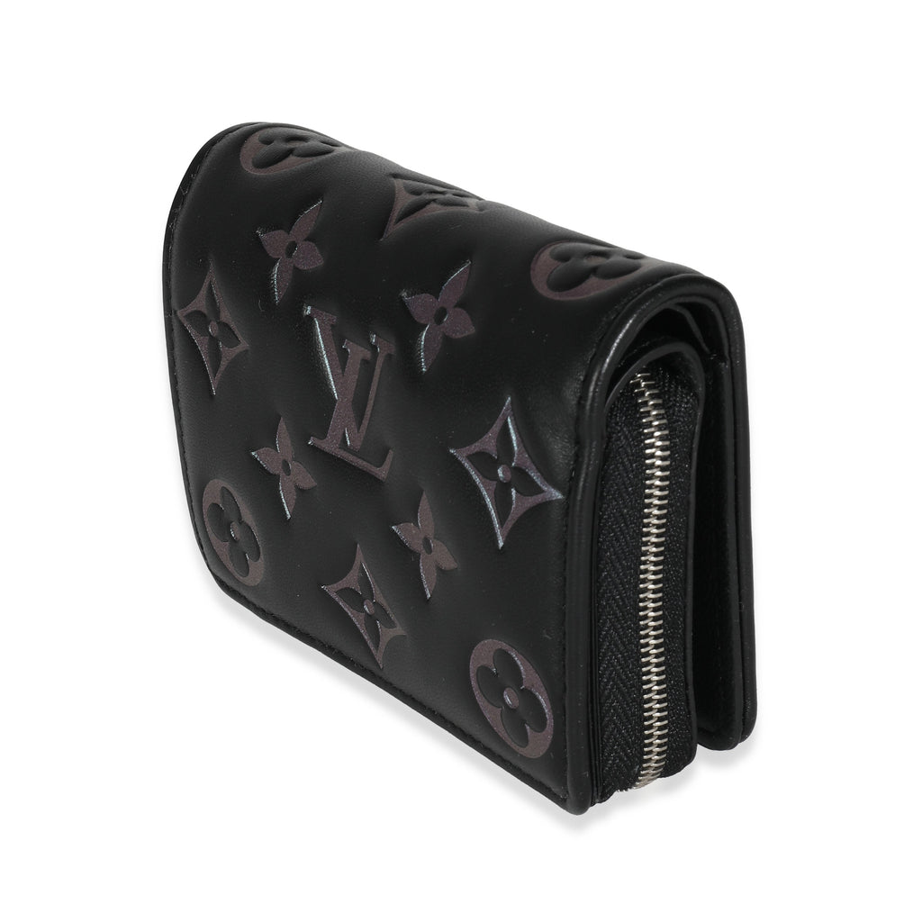 Louis Vuitton Louis Vuitton Black Iridescent Monogram Embossed Lou Coussin Wallet