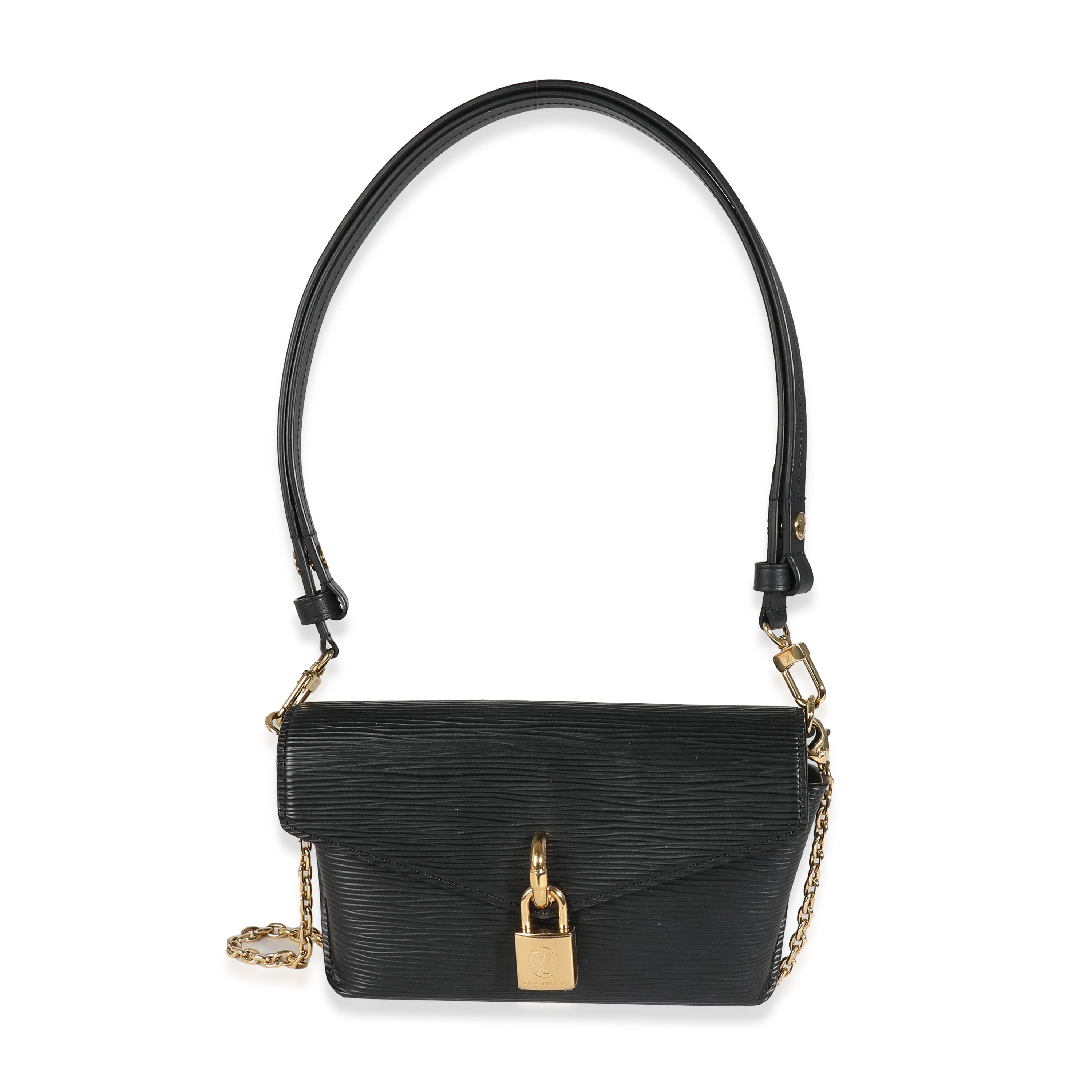 Louis Vuitton Black Epi Padlock On Strap