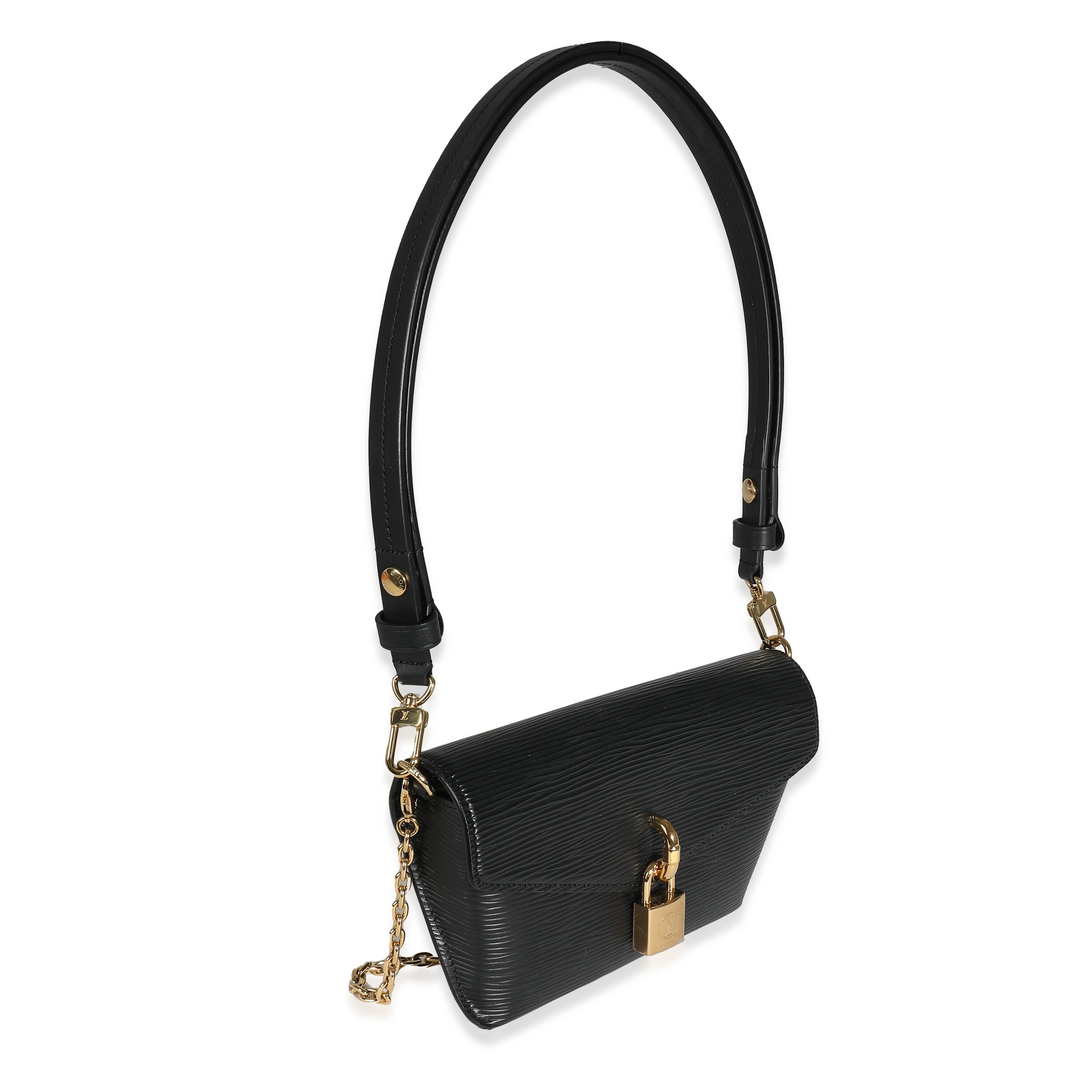 Louis Vuitton Black Epi Padlock On Strap