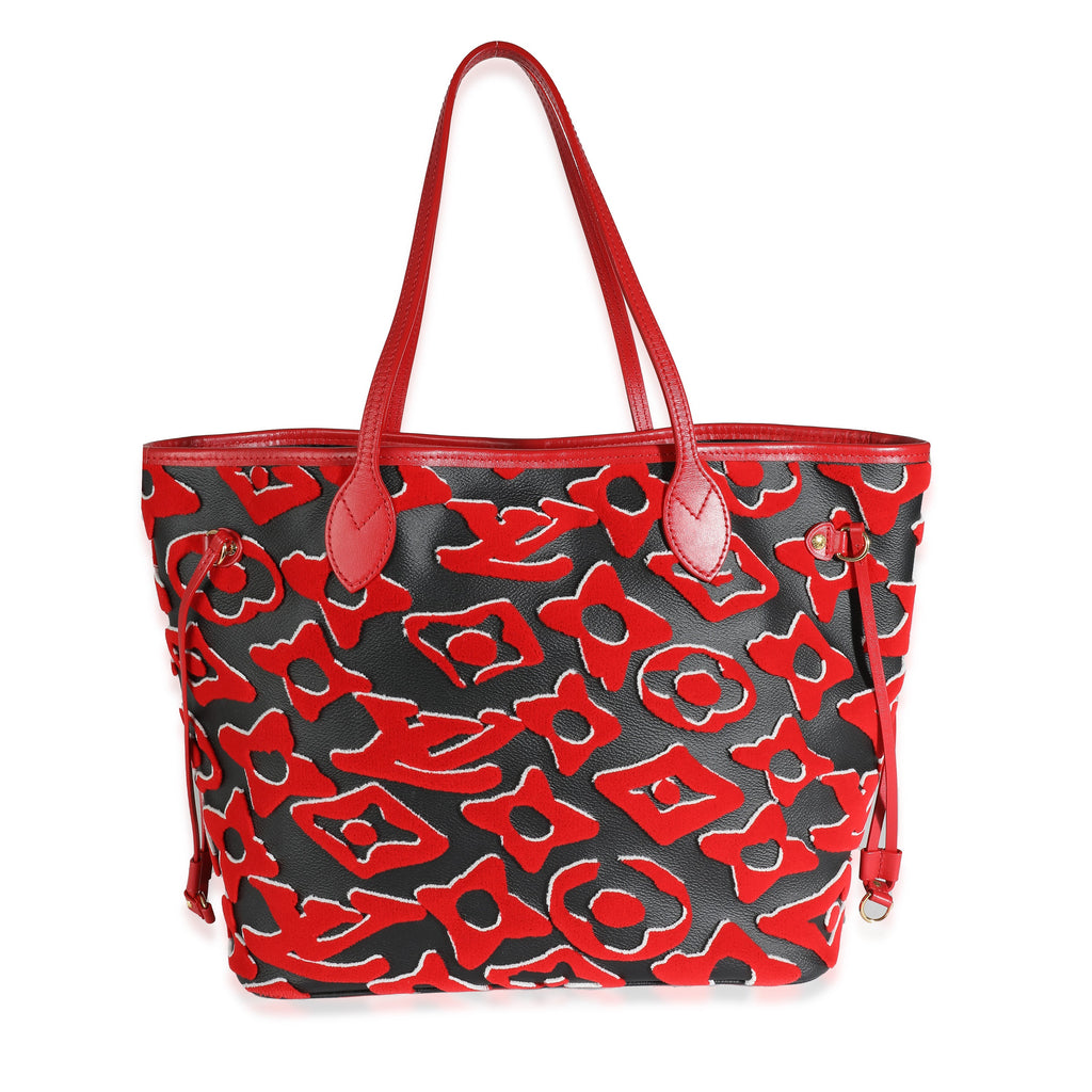 Louis Vuitton x UF Black Red Tufted Monogram Neverfull MM