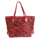 Louis Vuitton x UF Black Red Tufted Monogram Neverfull MM