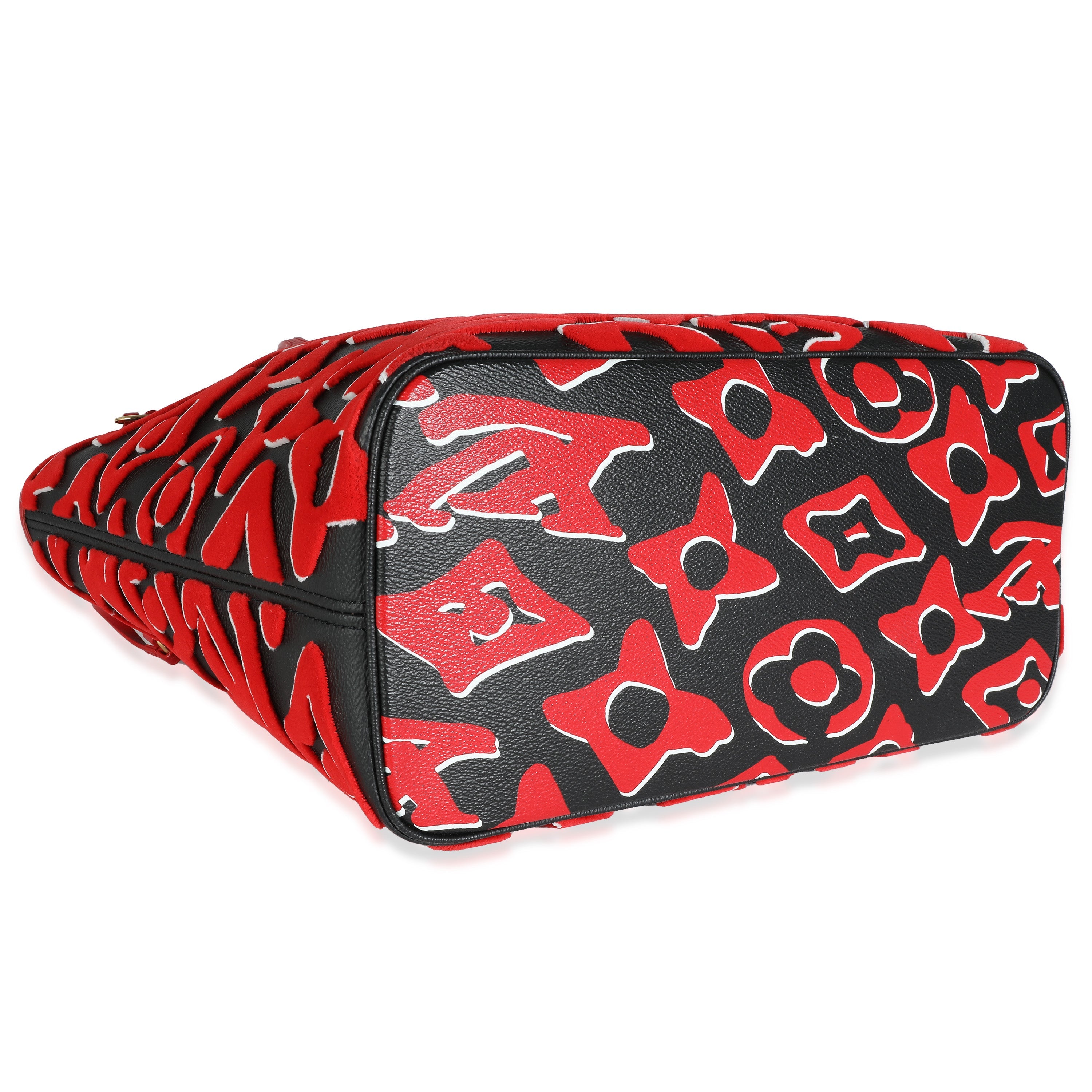 Louis Vuitton x UF Black Red Tufted Monogram Neverfull MM