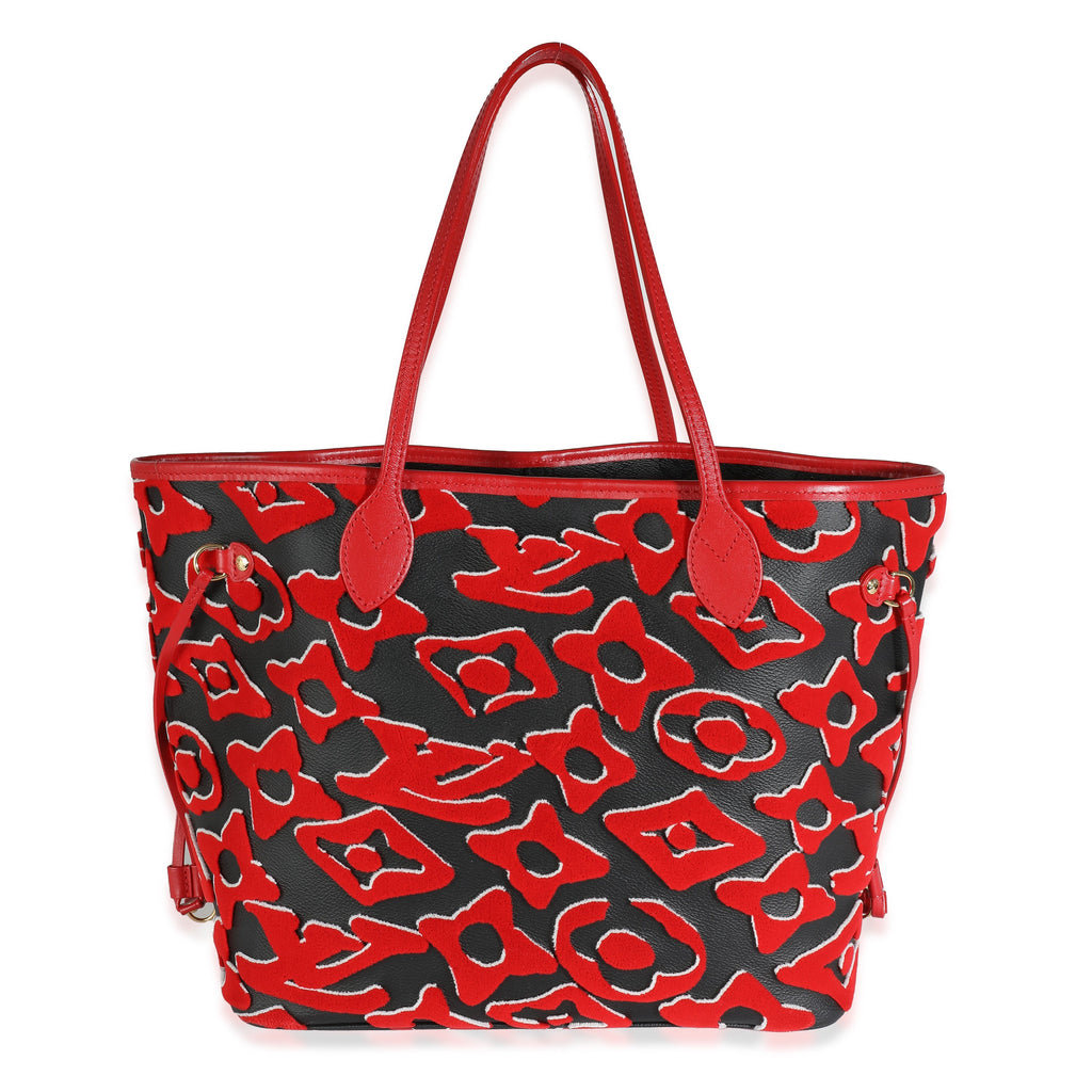 Louis Vuitton x UF Black Red Tufted Monogram Neverfull MM