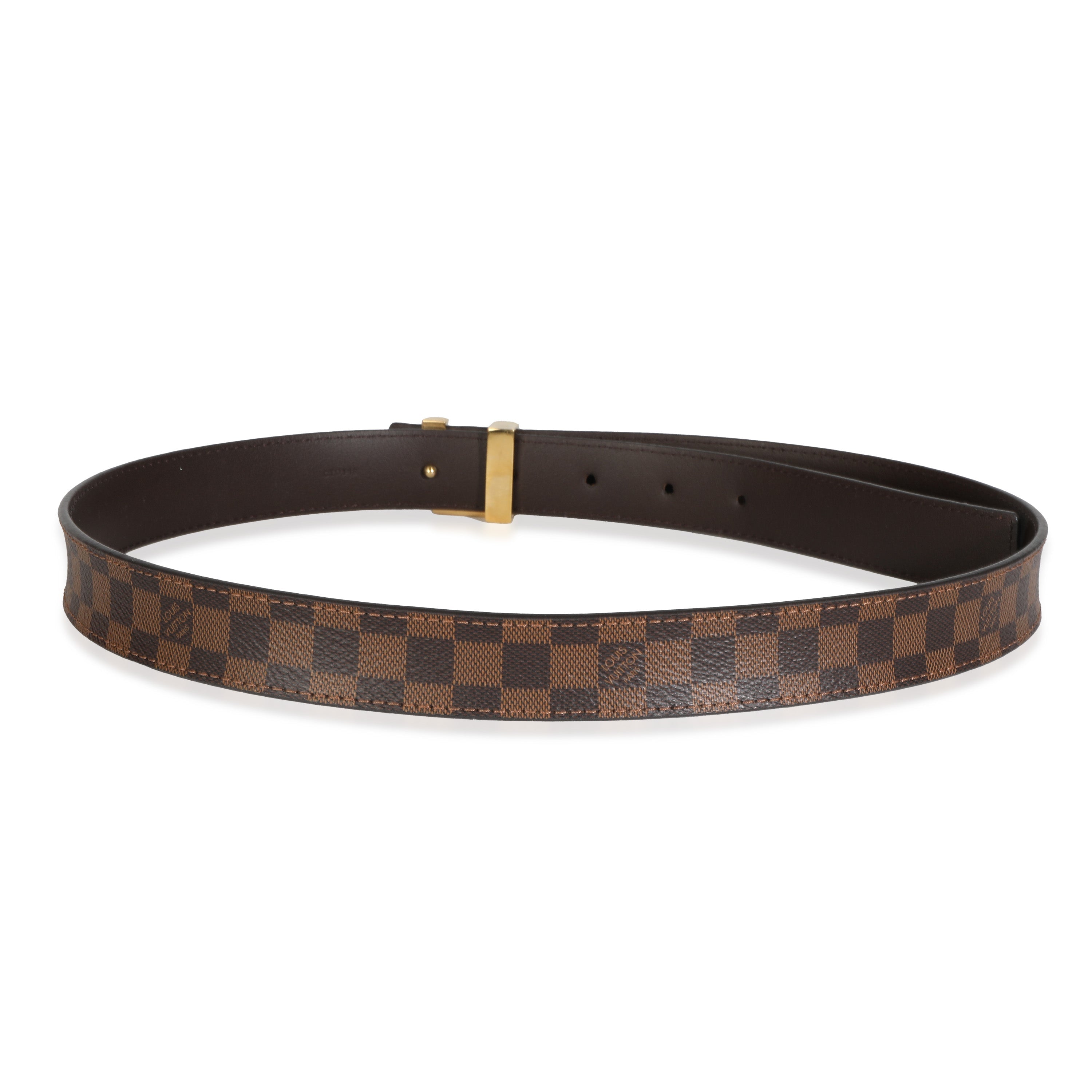 Louis Vuitton Louis Vuitton Damier Ebene Canvas 25mm LV Initiales Belt 80/32