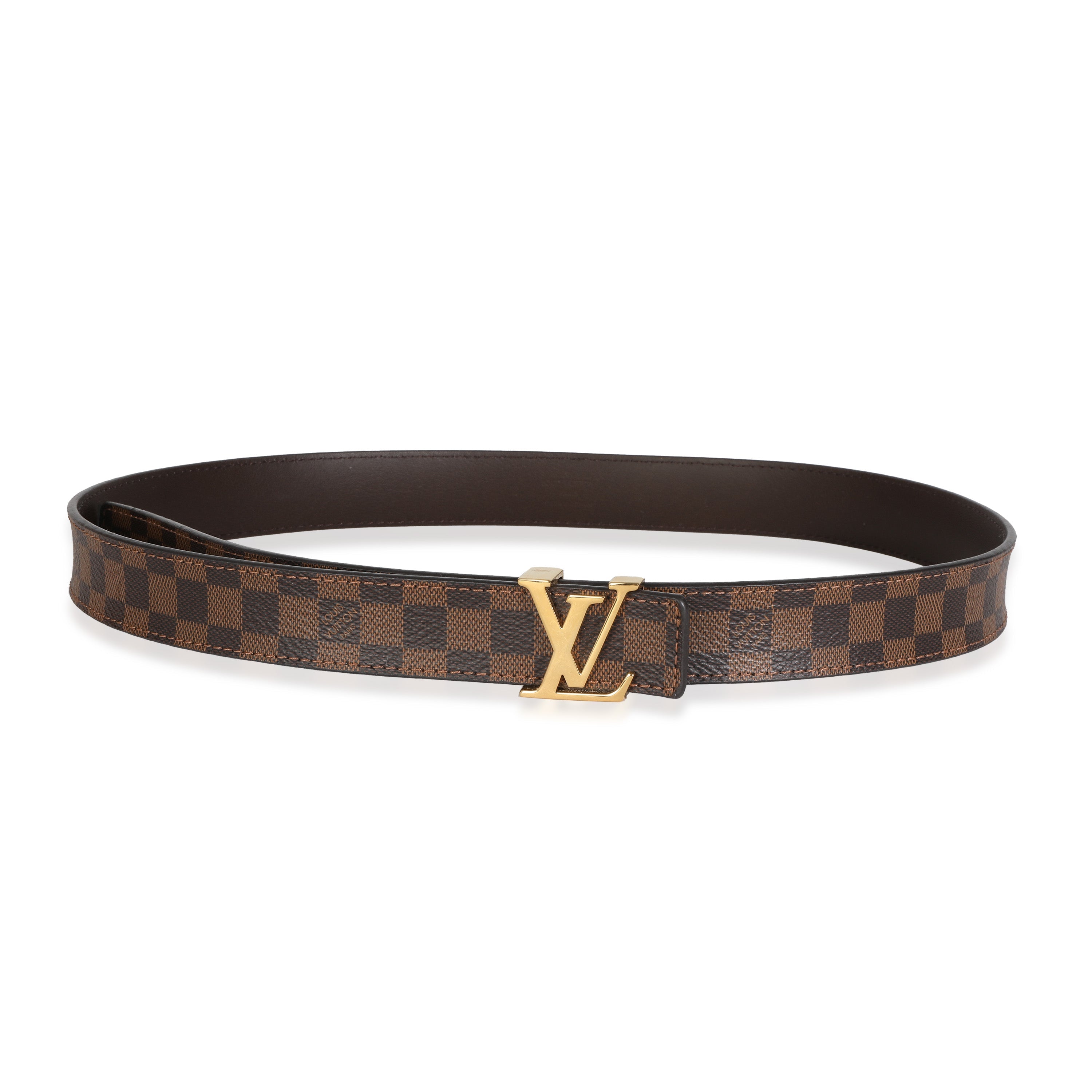 Louis Vuitton Louis Vuitton Damier Ebene Canvas 25mm LV Initiales Belt 80/32
