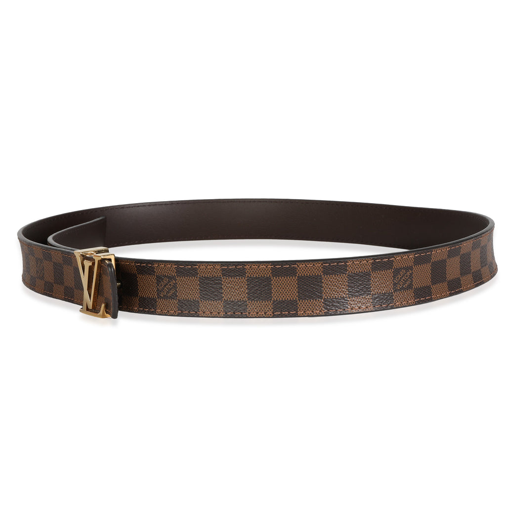 Louis Vuitton Louis Vuitton Damier Ebene Canvas 25mm LV Initiales Belt 80/32