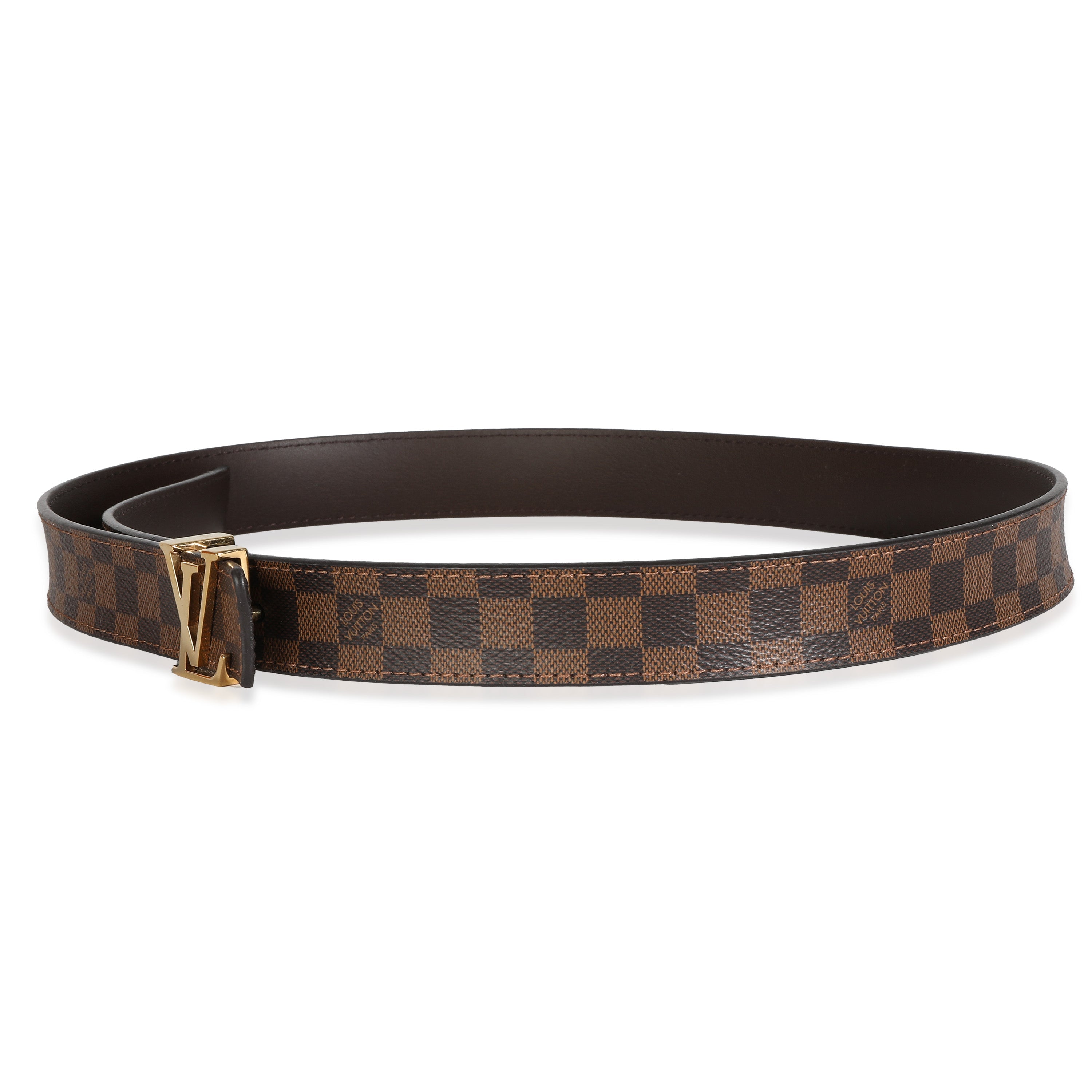 Louis Vuitton Louis Vuitton Damier Ebene Canvas 25mm LV Initiales Belt 80/32
