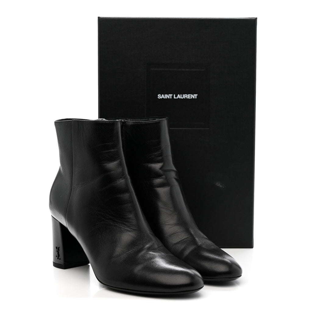Saint Laurent Nappa Vendome Loulou Ankle Zip Boot 36.5 Black
