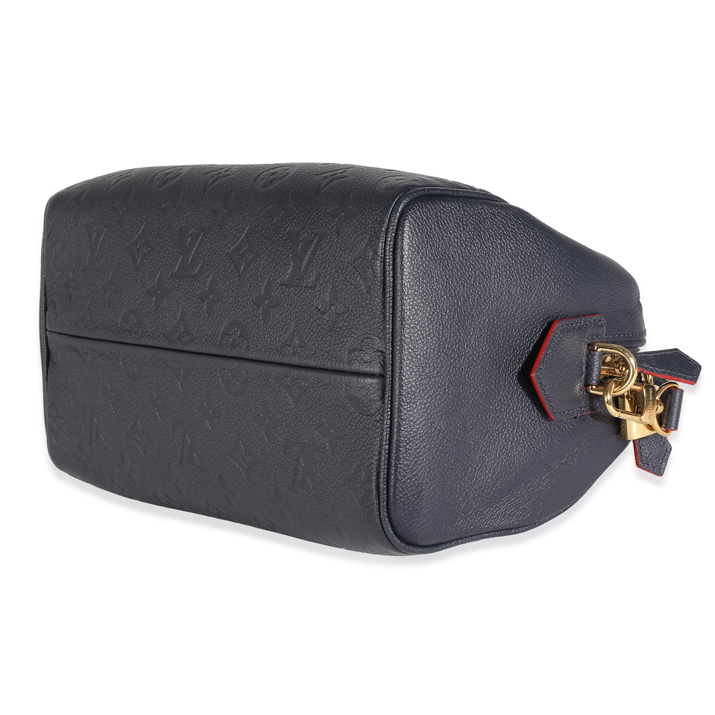 Louis Vuitton Marine Rouge Monogram Empreinte Speedy Bandouliere 25