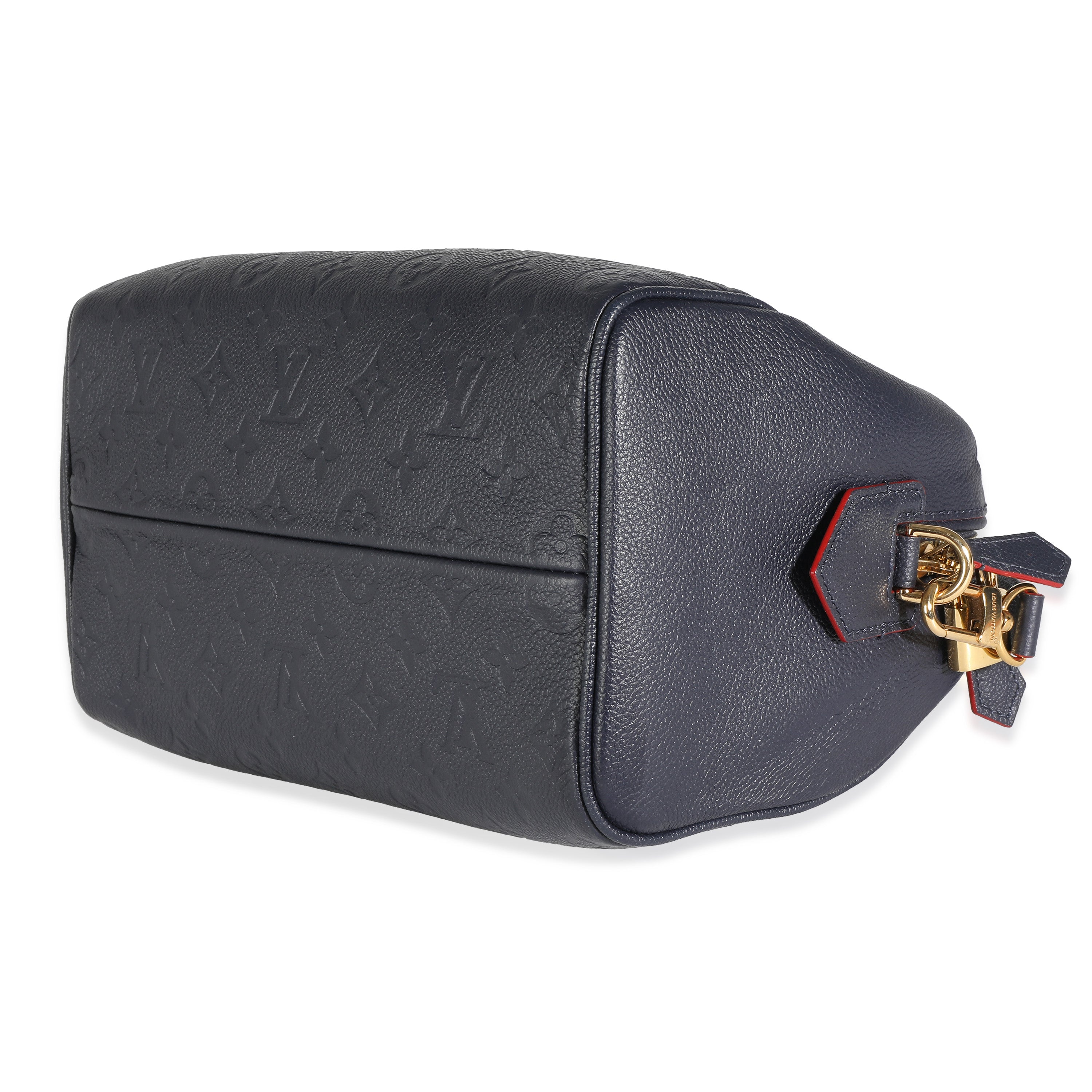 Louis Vuitton Marine Rouge Monogram Empreinte Speedy Bandouliere 25