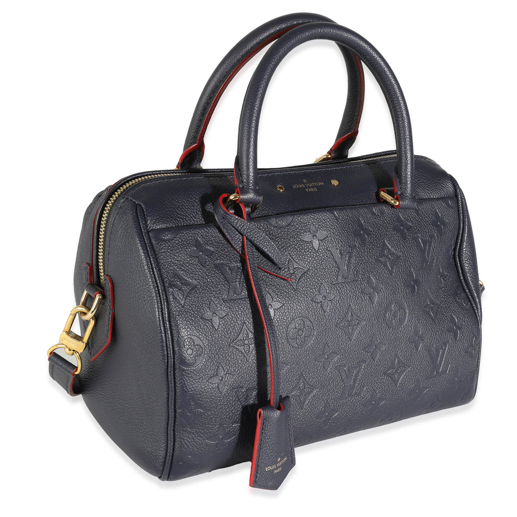 Louis Vuitton Marine Rouge Monogram Empreinte Speedy Bandouliere 25