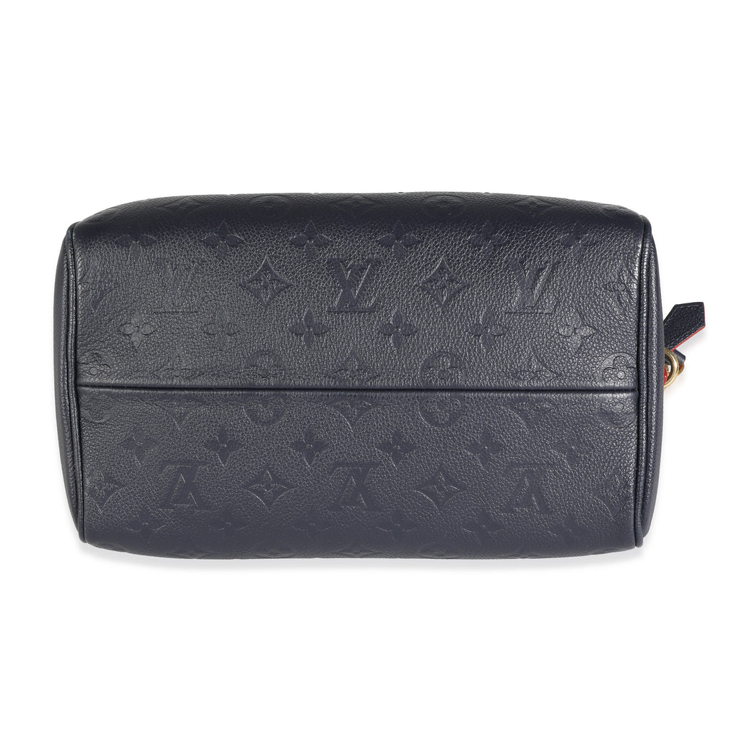 Louis Vuitton Marine Rouge Monogram Empreinte Speedy Bandouliere 25