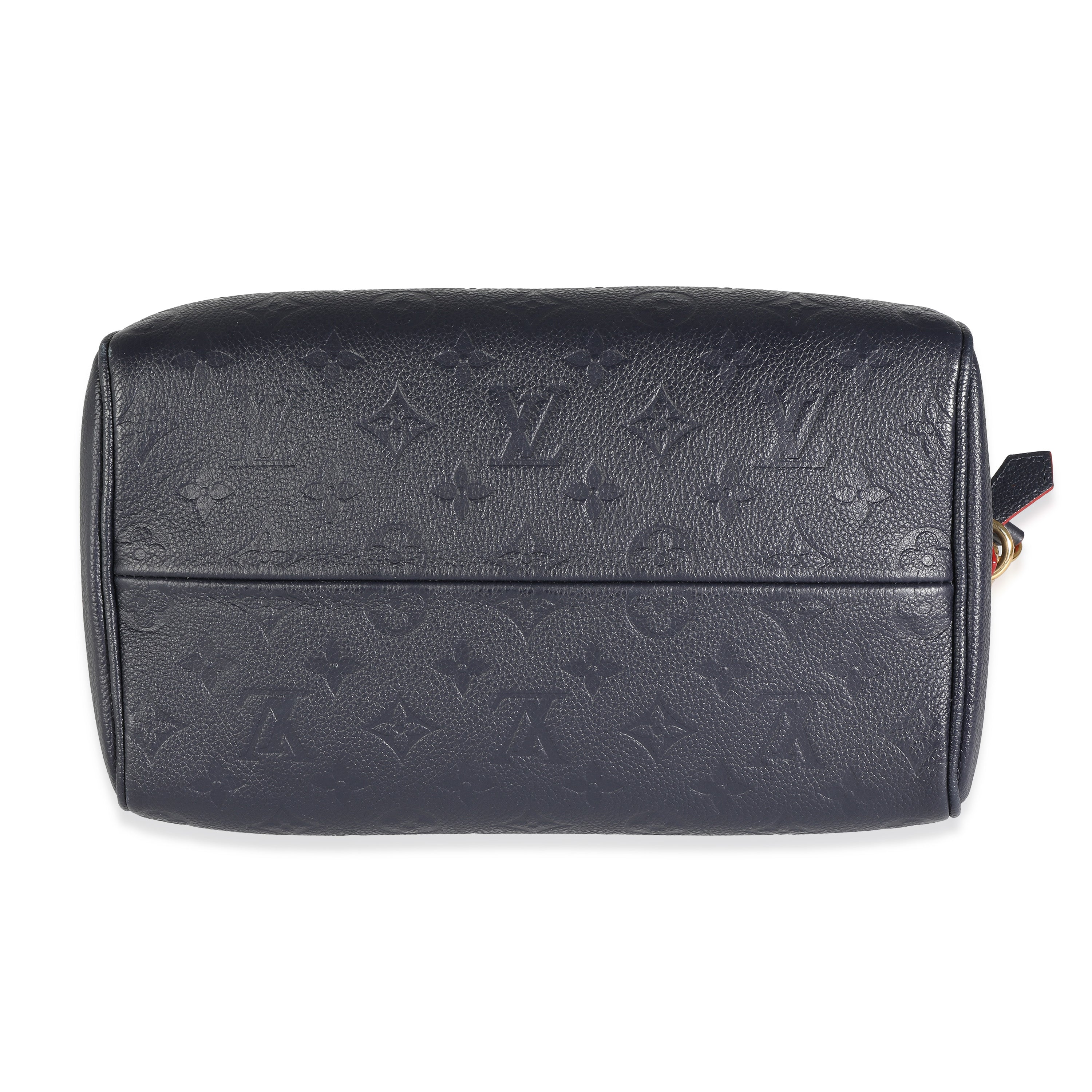 Louis Vuitton Marine Rouge Monogram Empreinte Speedy Bandouliere 25