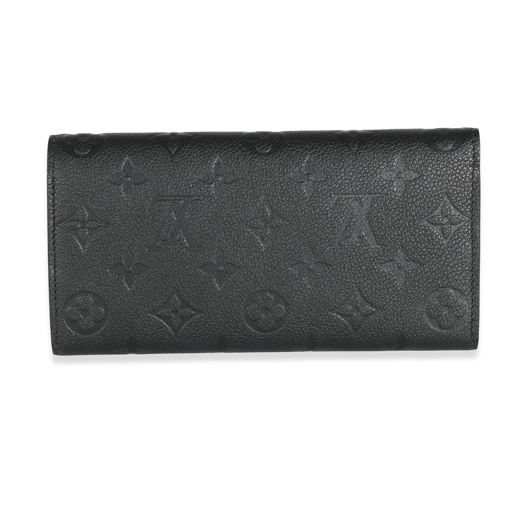 Louis Vuitton Louis Vuitton Black Monogram Empreinte Emilie Wallet