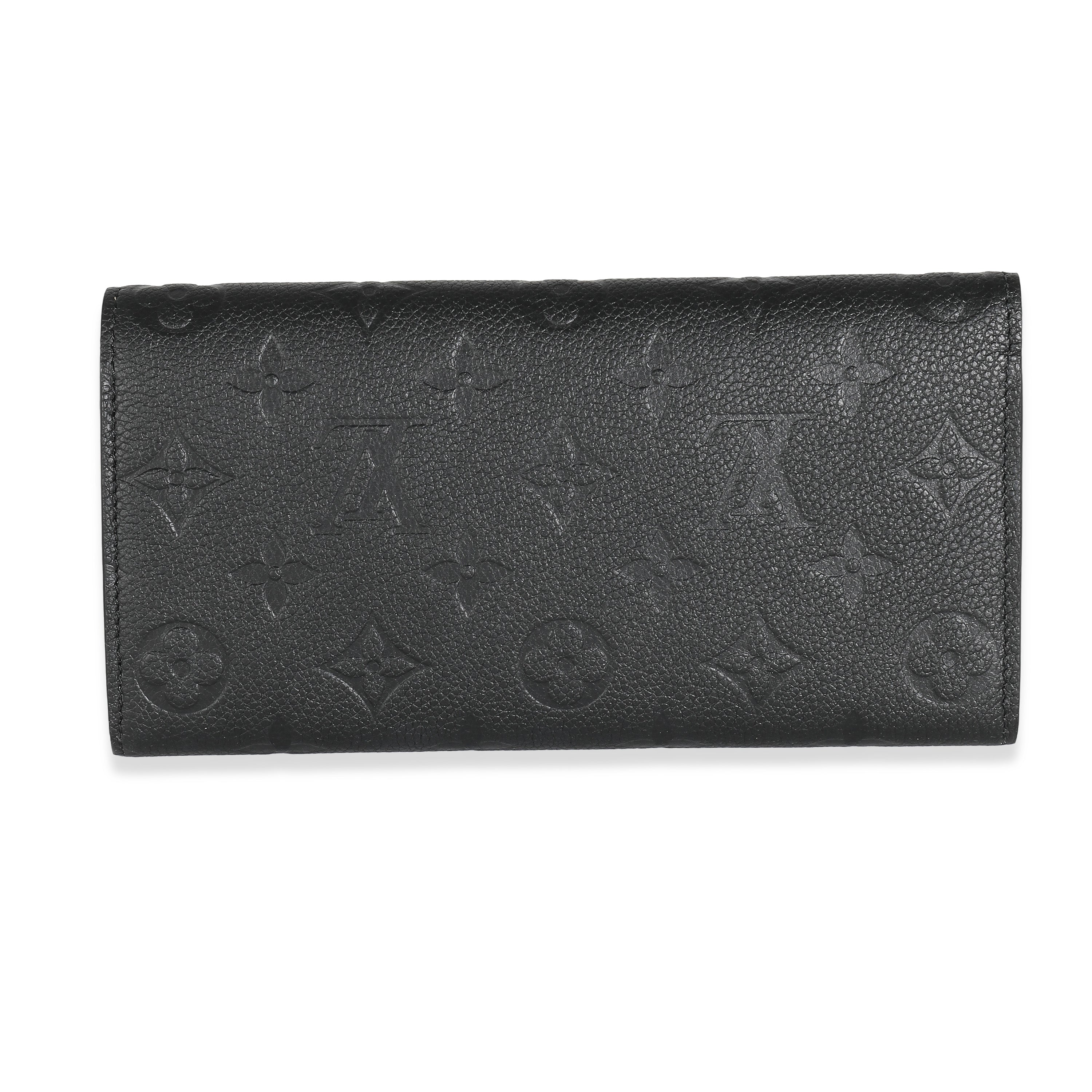 Louis Vuitton Louis Vuitton Black Monogram Empreinte Emilie Wallet