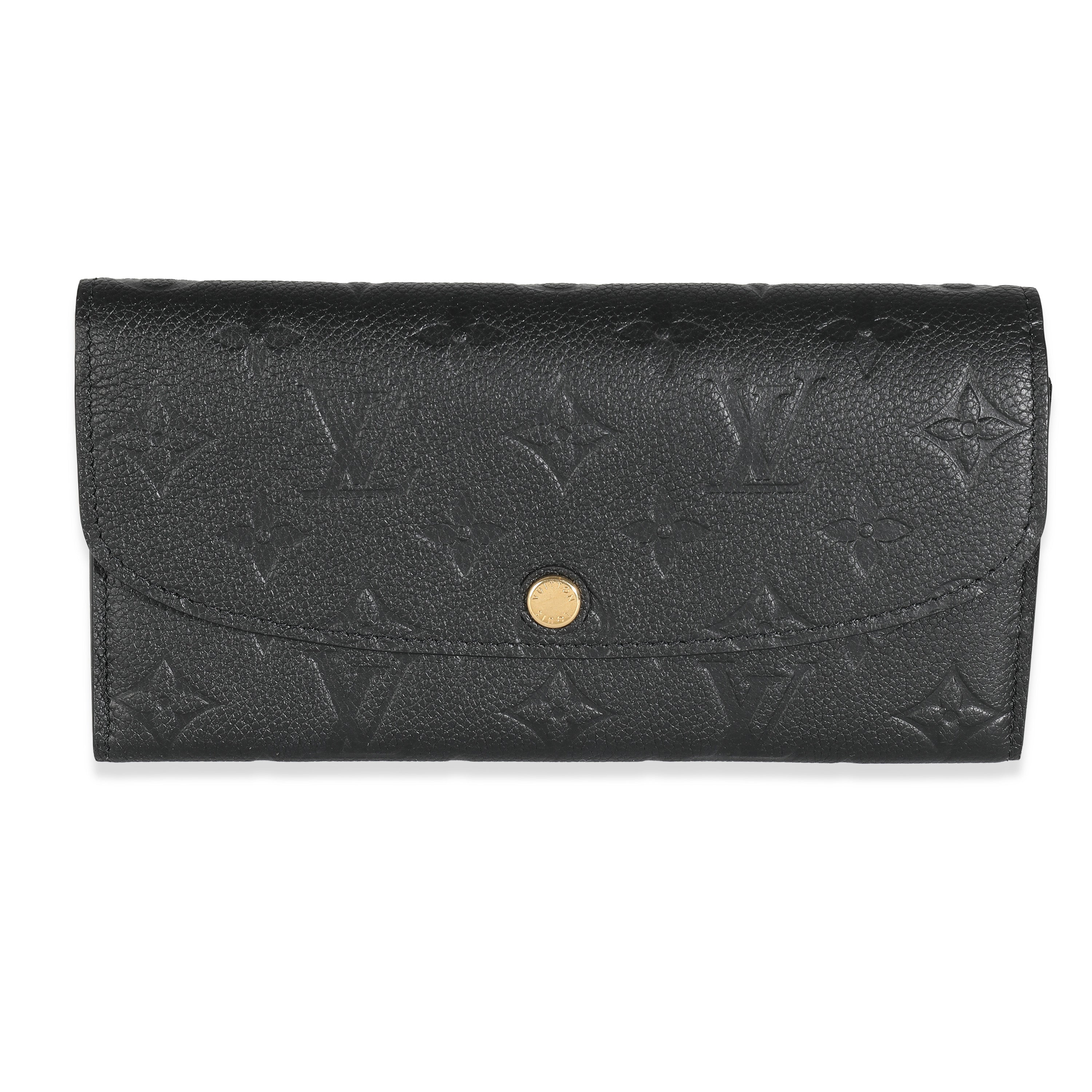 Louis Vuitton Louis Vuitton Black Monogram Empreinte Emilie Wallet