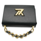 Louis Vuitton Black Epi Braided Handle Twist MM