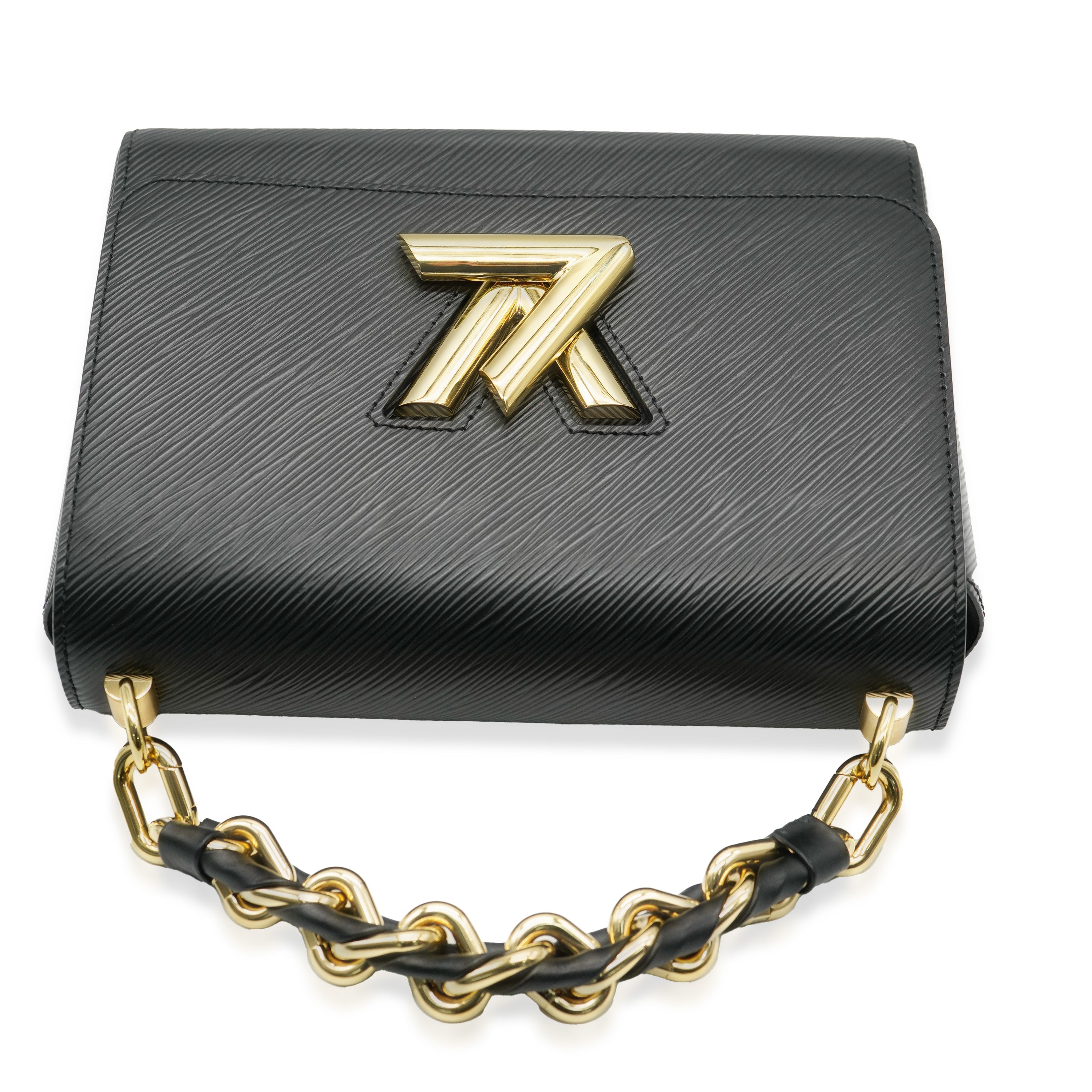 Louis Vuitton Black Epi Braided Handle Twist MM