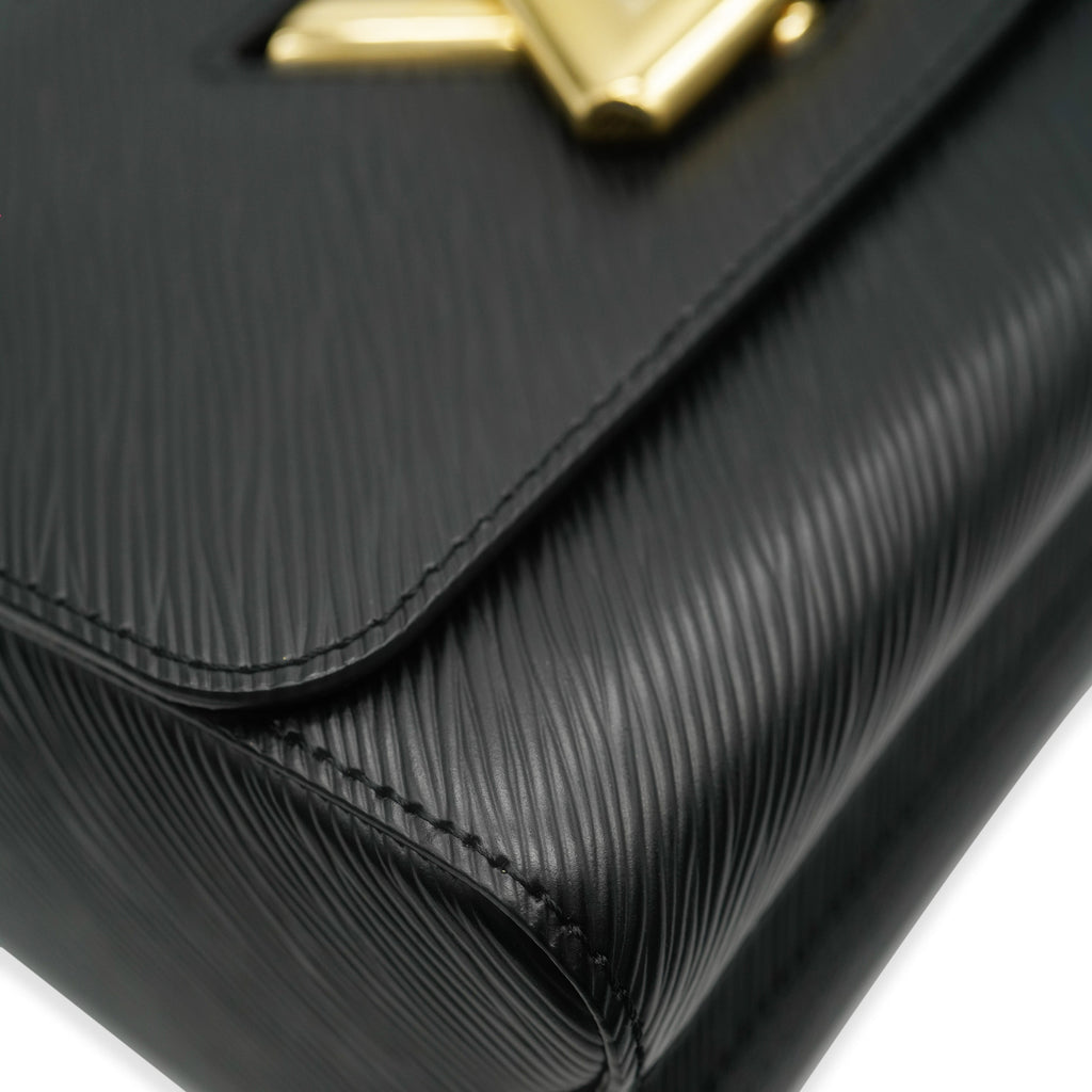 Louis Vuitton Black Epi Braided Handle Twist MM