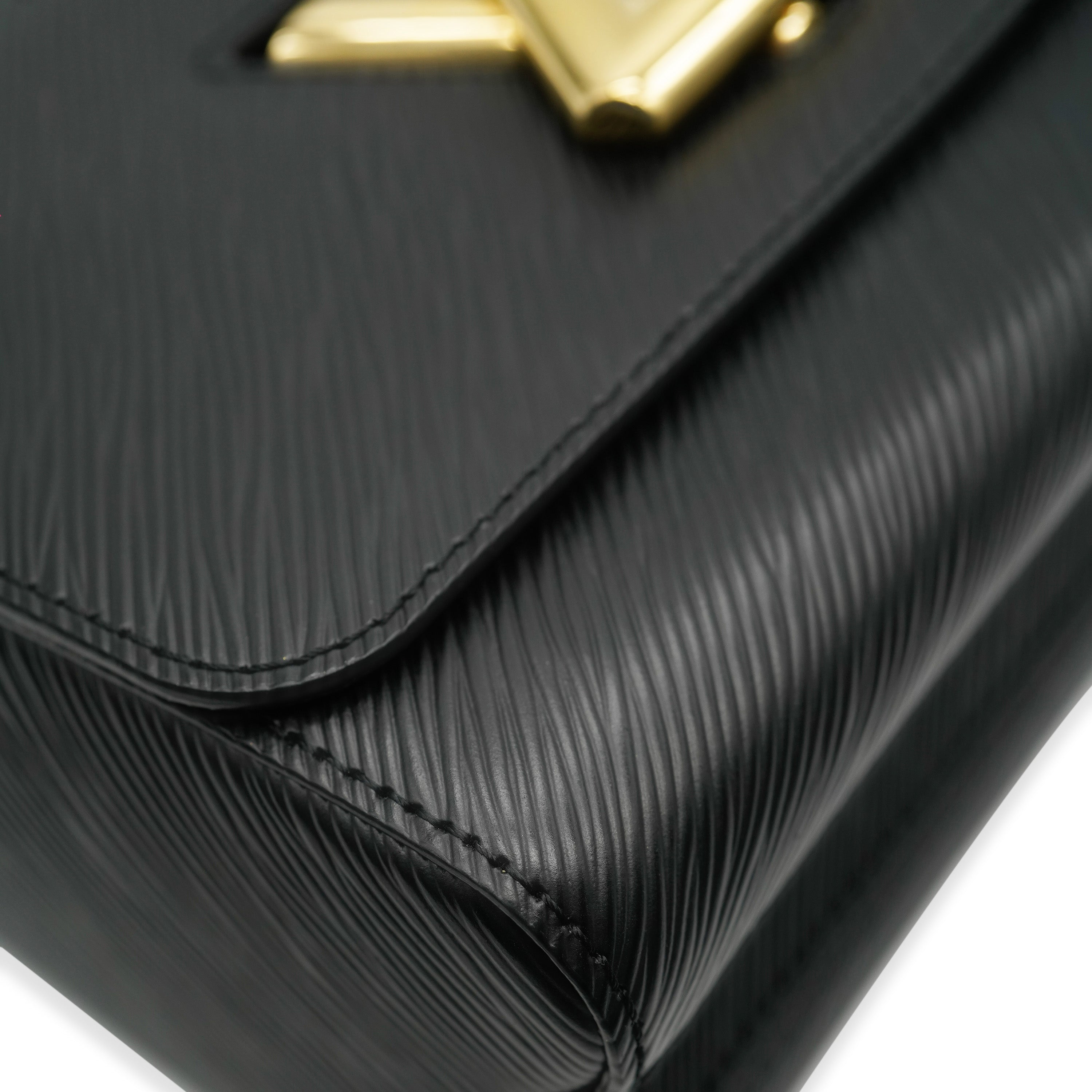 Louis Vuitton Black Epi Braided Handle Twist MM